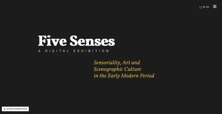 The image showcases the title of a digital exhibition called