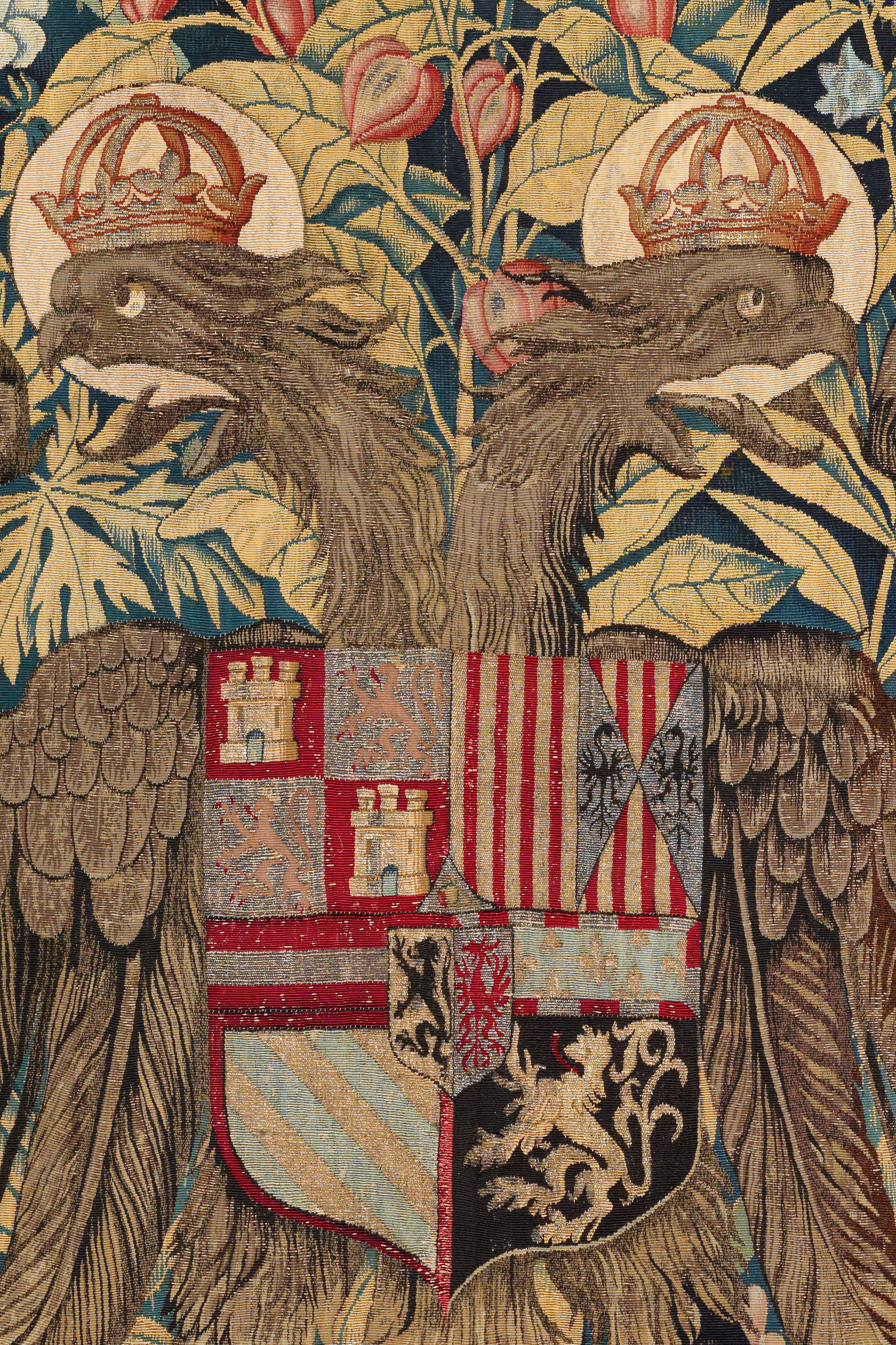 7. Ein gekrönter kaiserlich römischer Doppeladler in einer Verdüre