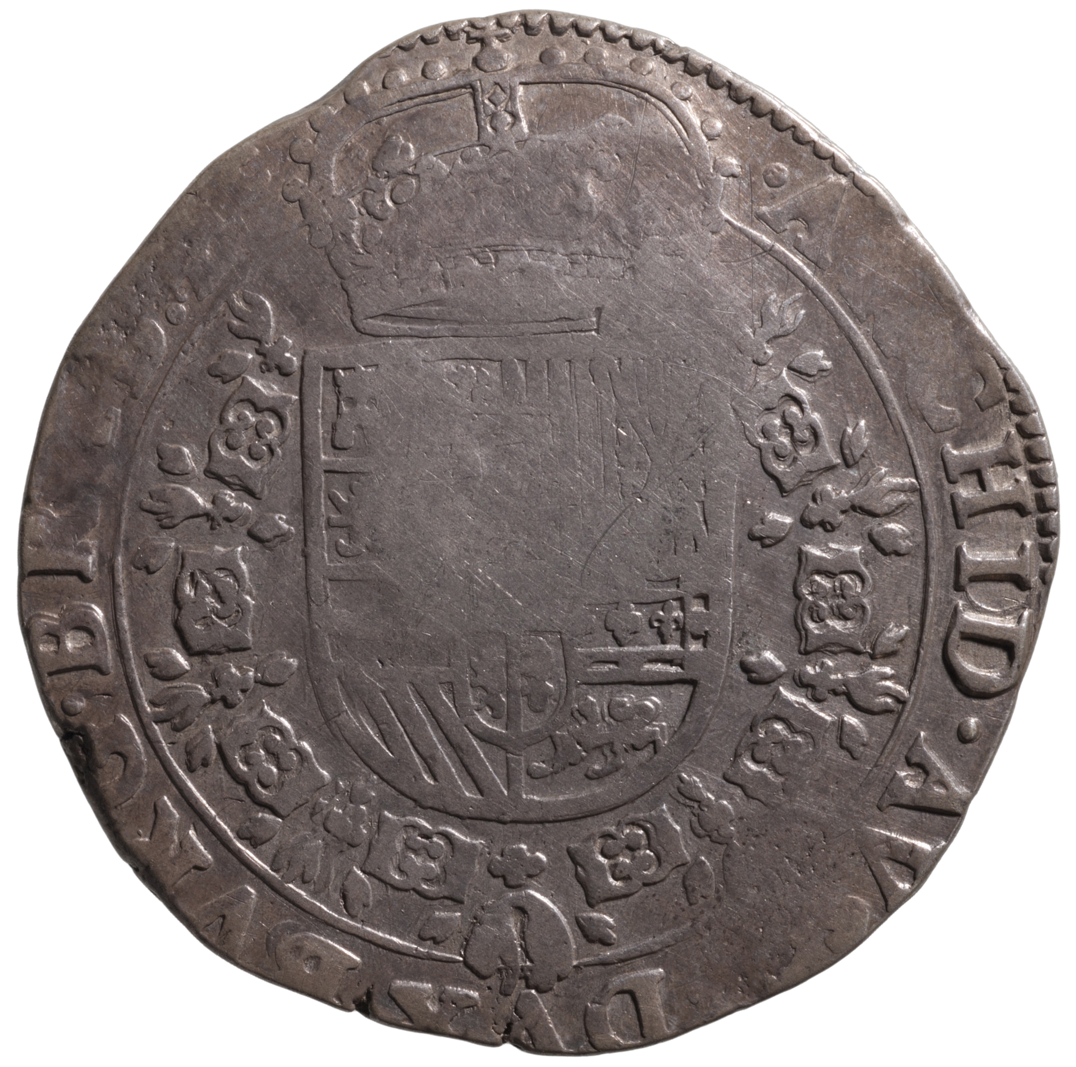 Spanische Niederlande: Philipp IV. (mit russischer Kontermarke)