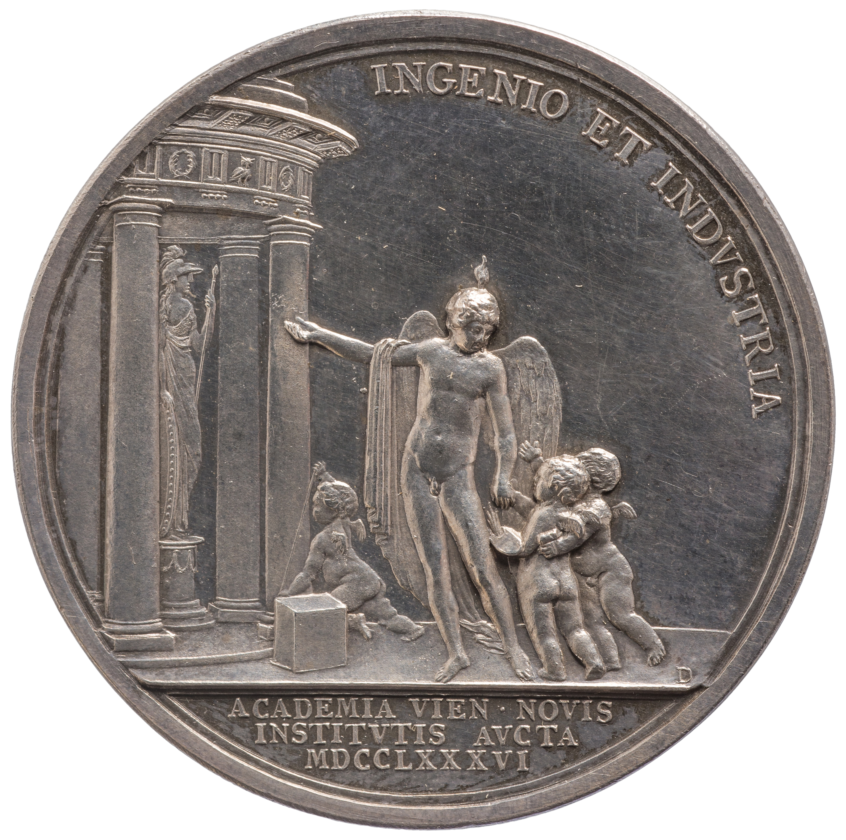Medaille auf die Erweiterung der Akademie der Bildenden Künste in Wien