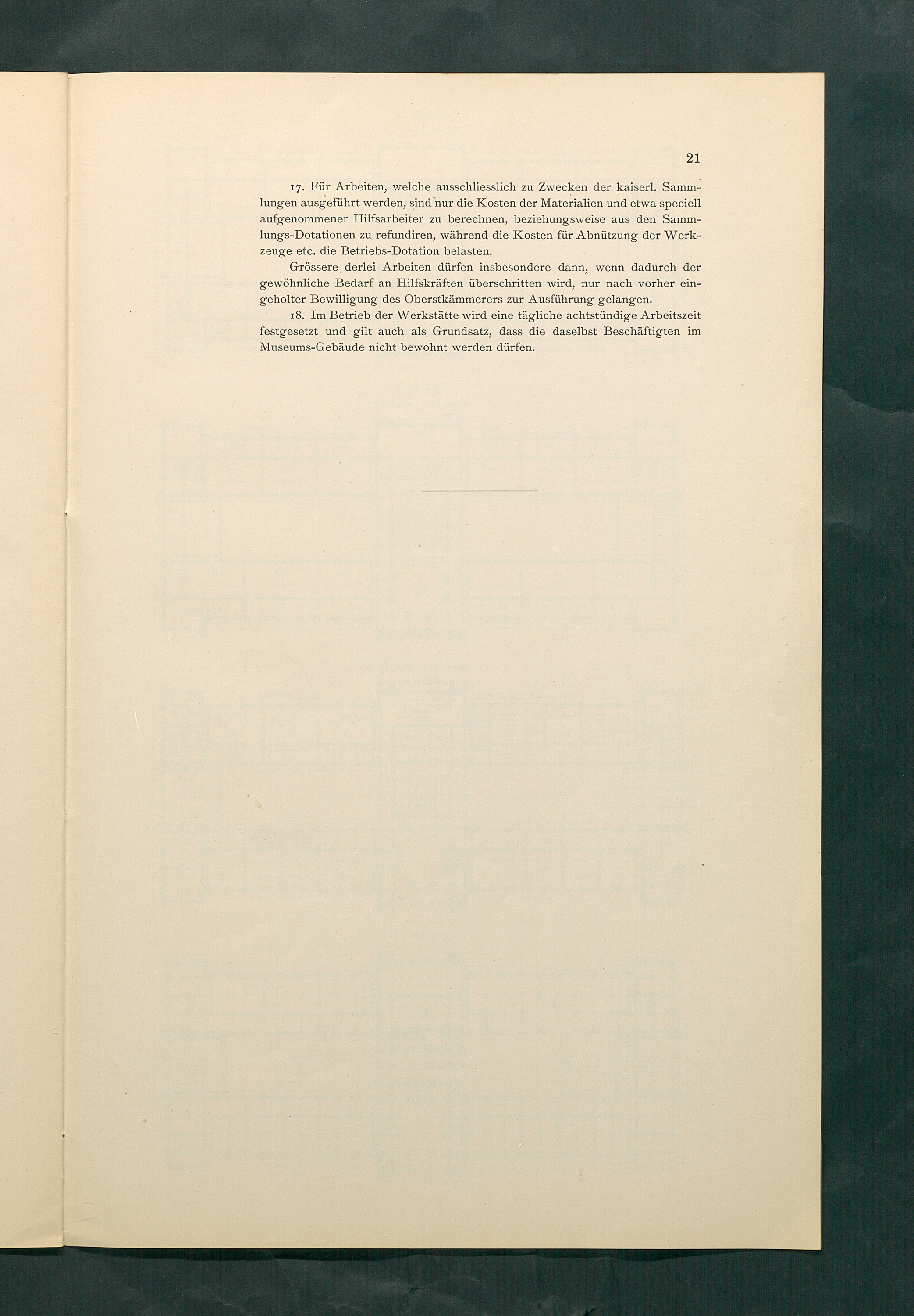 Bestimmungen für den Dienstbetrieb in den kunsthistorischen Sammlungen des Allerhöchsten Kaiserhauses
