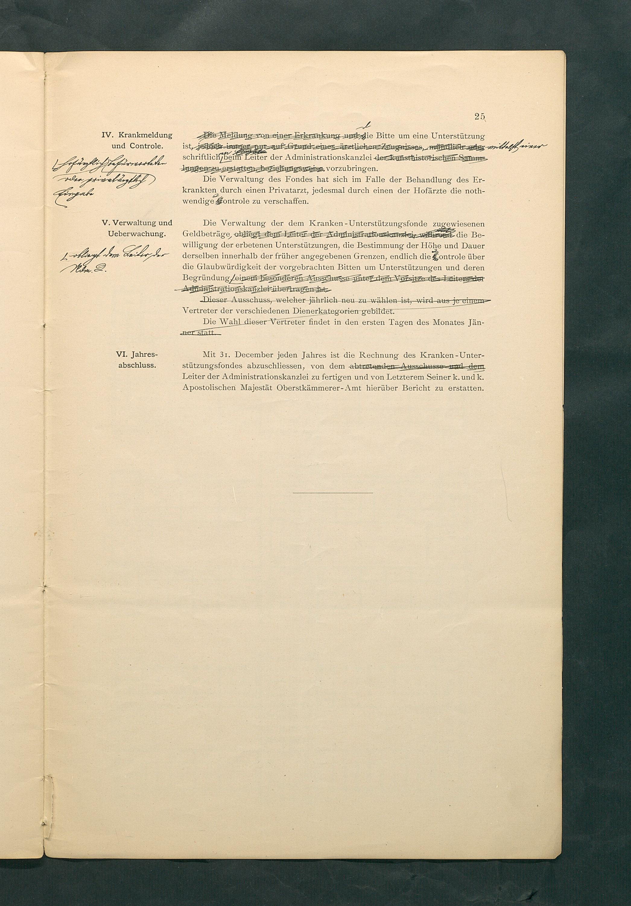 Bestimmungen für den Dienstbetrieb in den kunsthistorischen Sammlungen des Allerhöchsten Kaiserhauses
