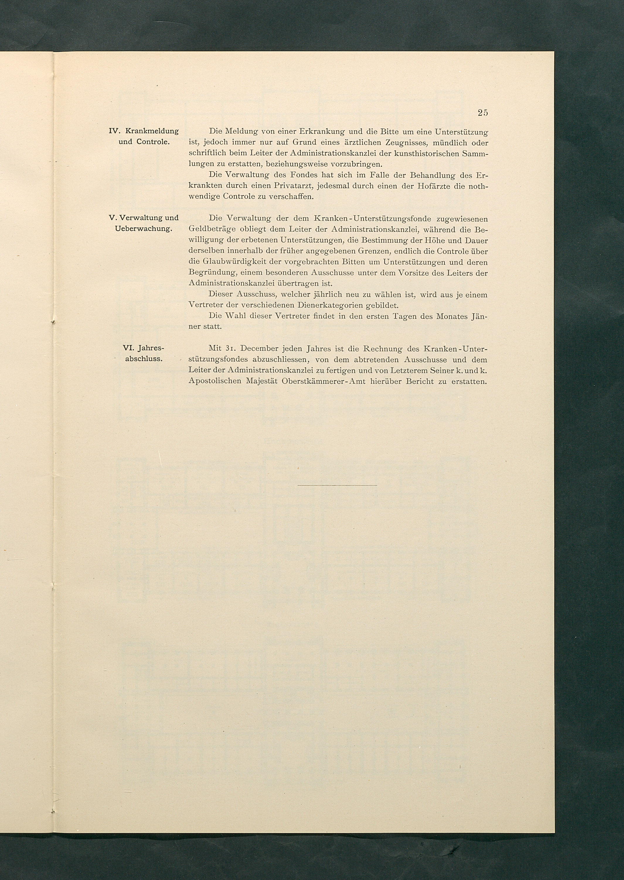 Bestimmungen für den Dienstbetrieb in den kunsthistorischen Sammlungen des Allerhöchsten Kaiserhauses