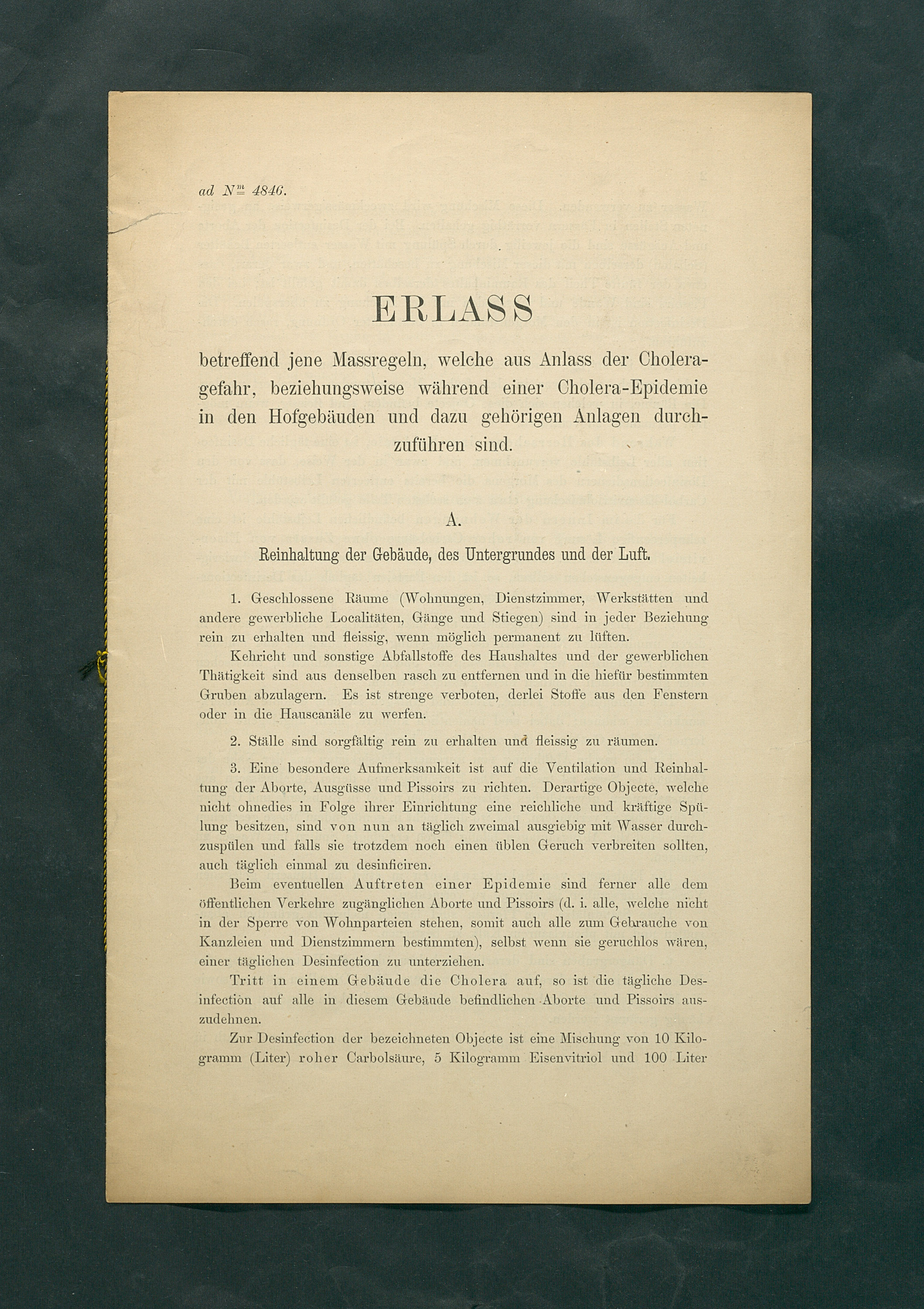 Maßregeln betreffend Cholera