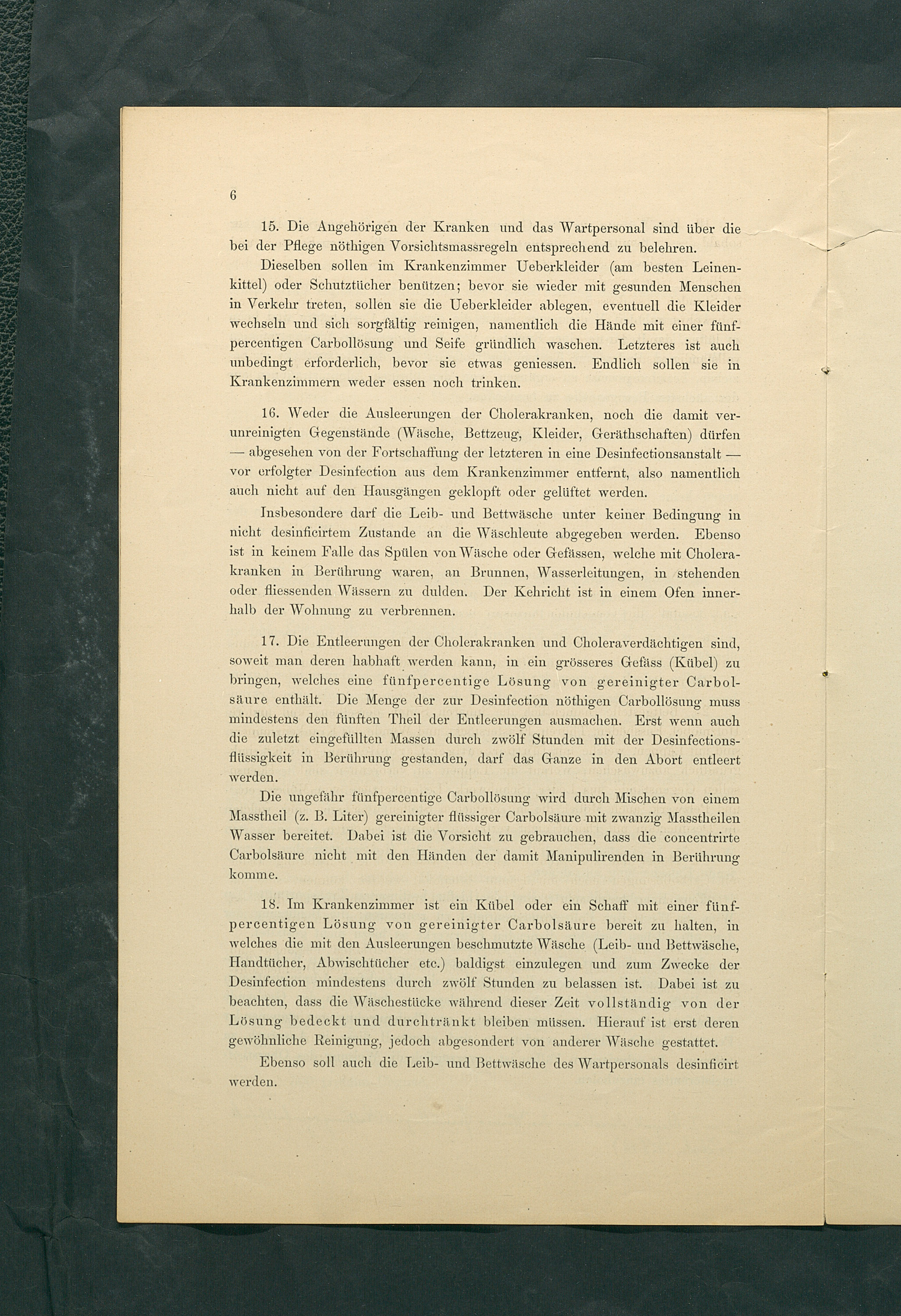 Maßregeln betreffend Cholera