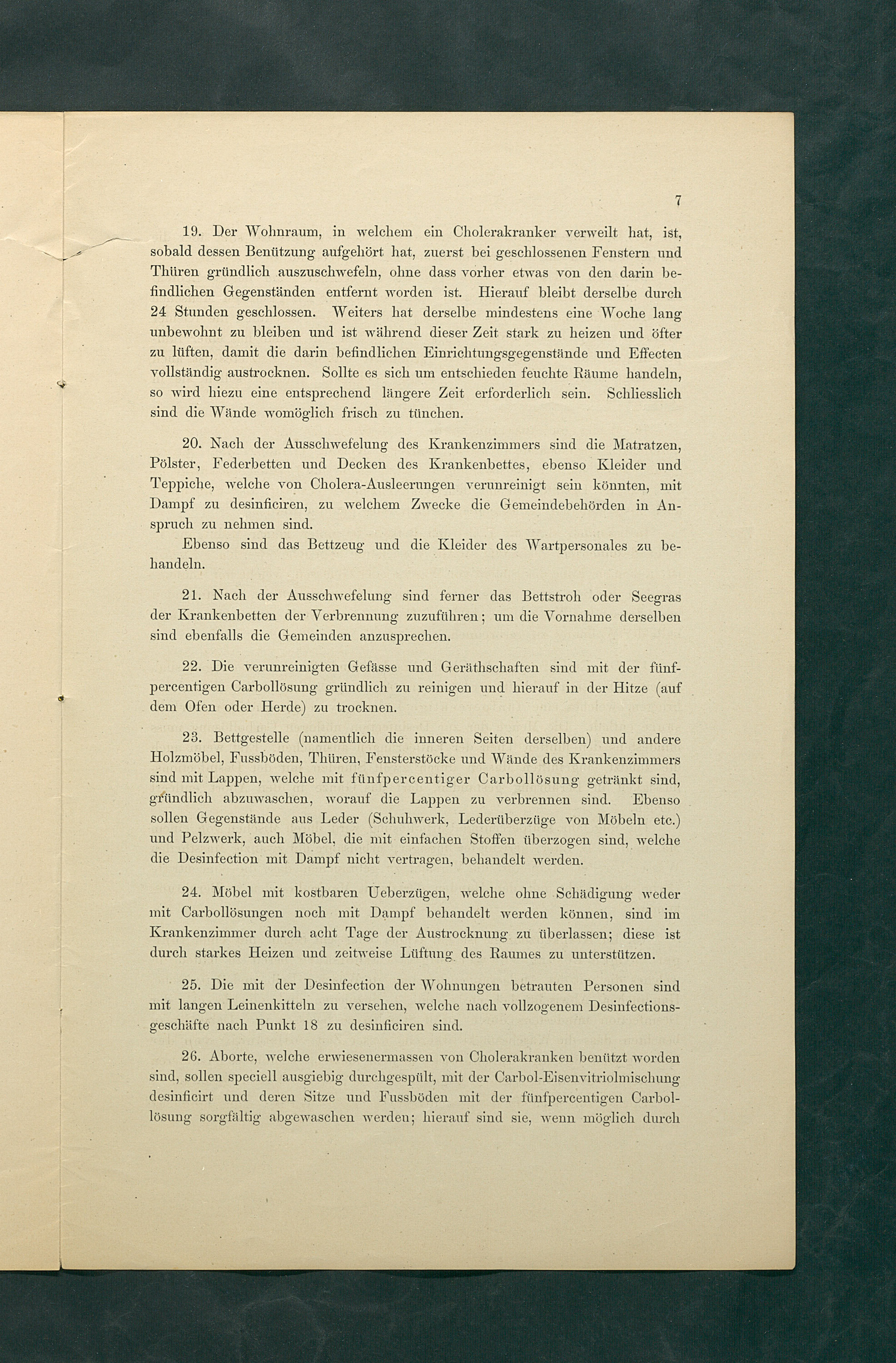 Maßregeln betreffend Cholera