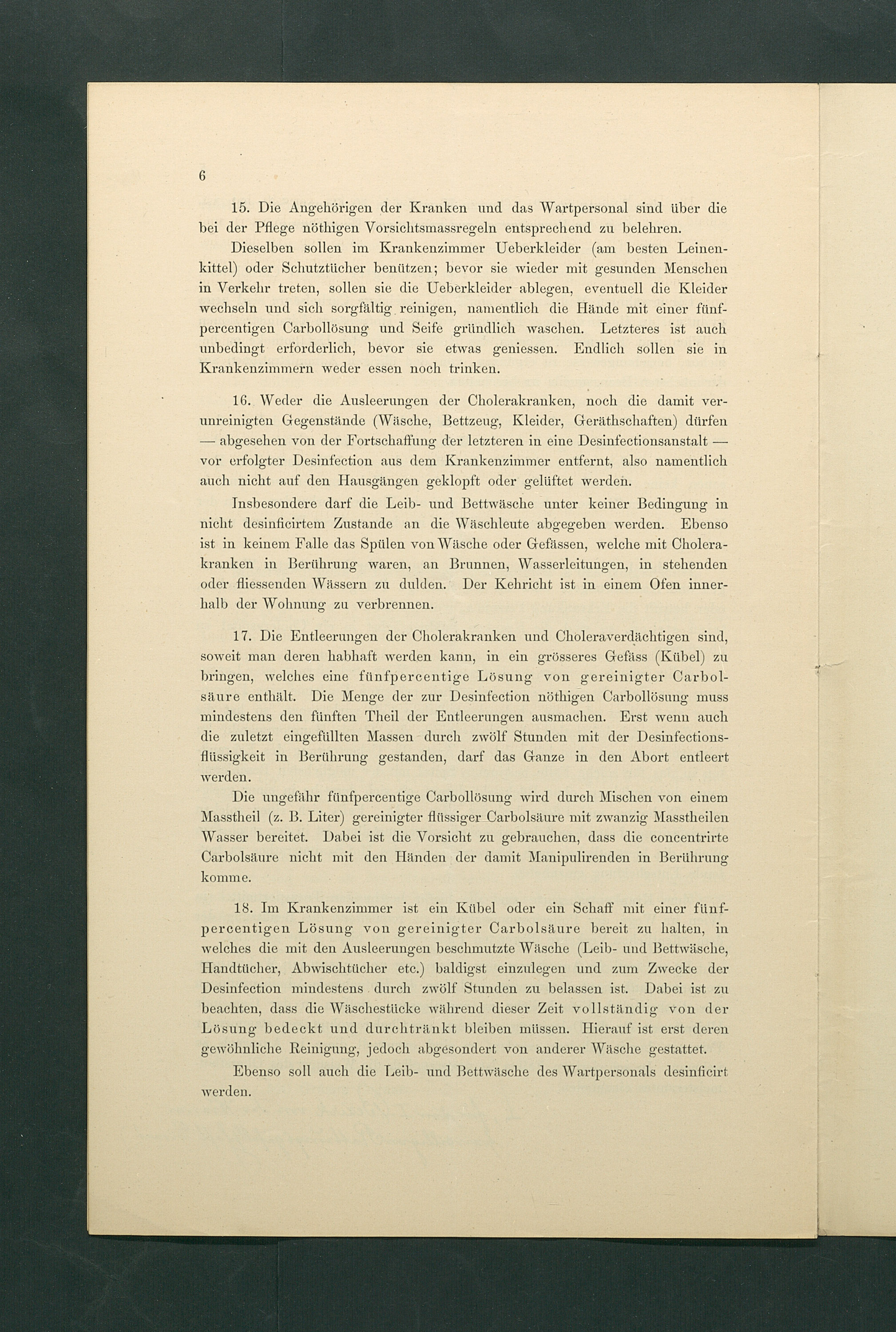Maßregeln betreffend Cholera