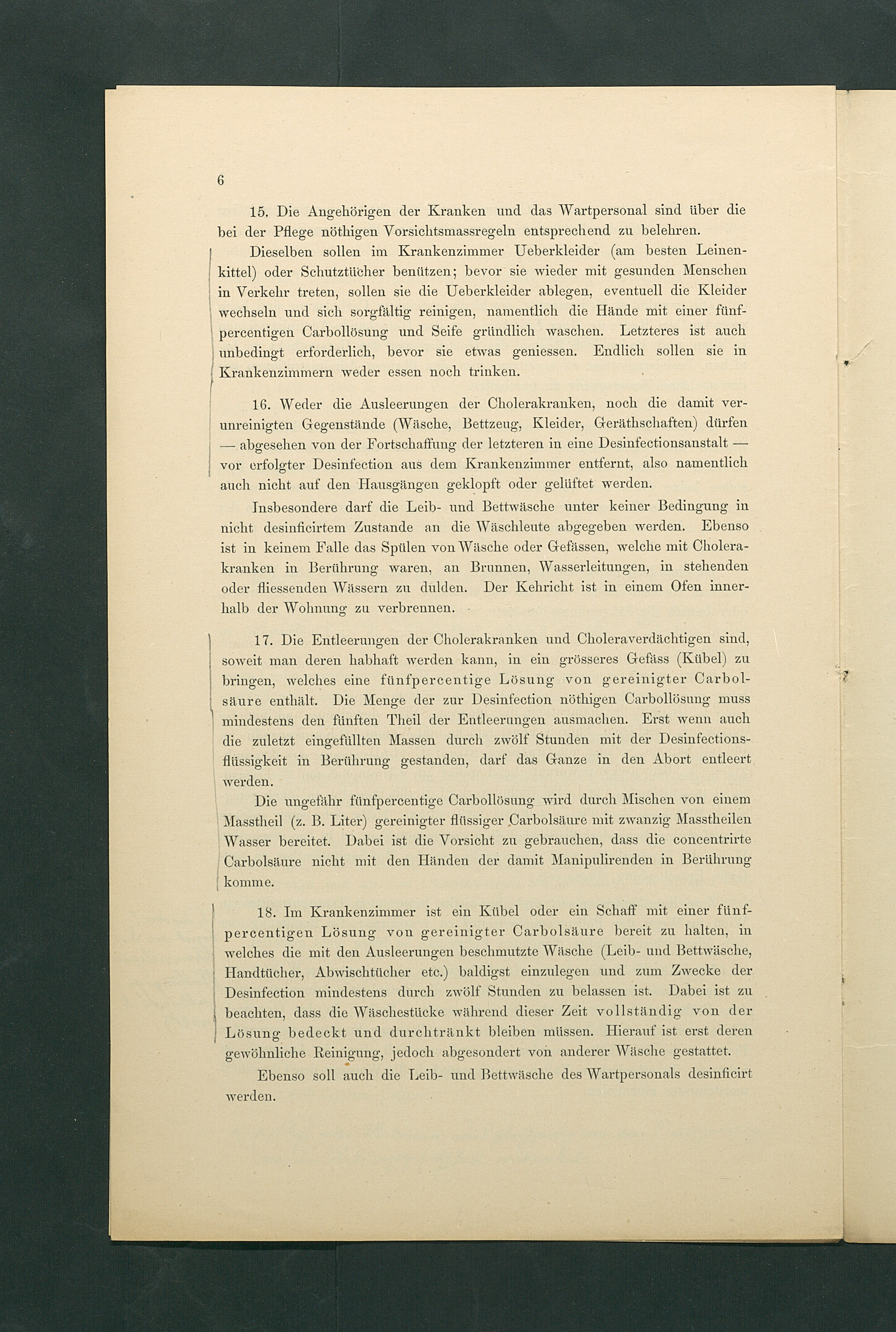 Maßregeln betreffend Cholera