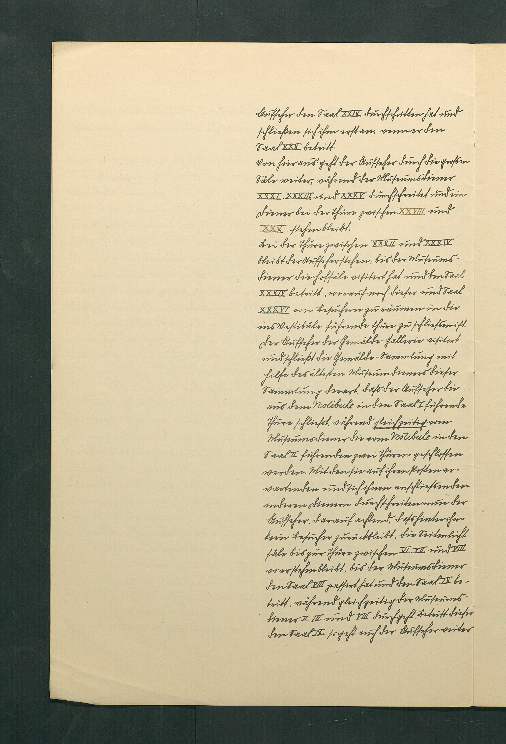 handschriftliche Dienstordnung für Museumsaufseher