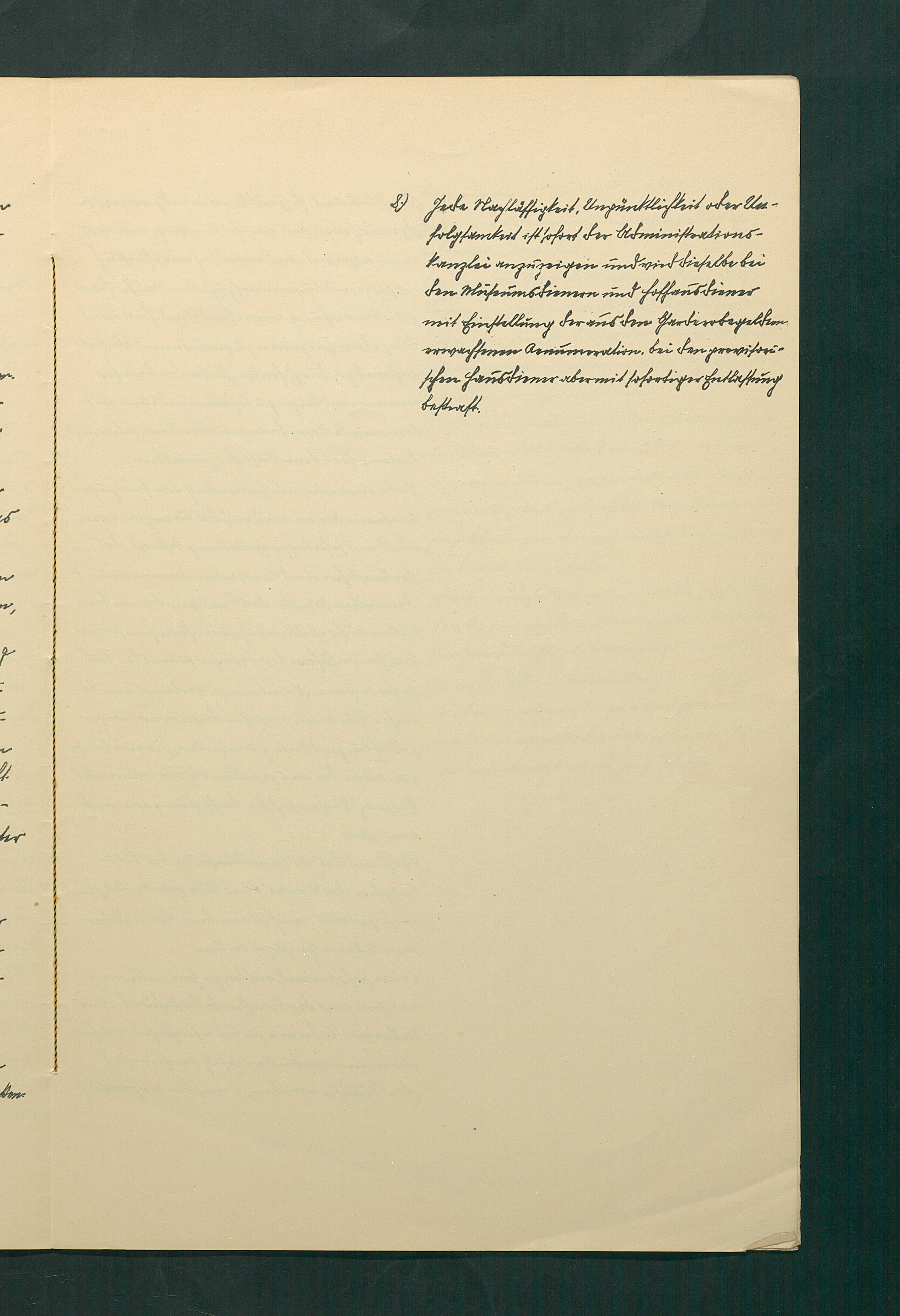 handschriftliche Dienstordnung für Museumsaufseher