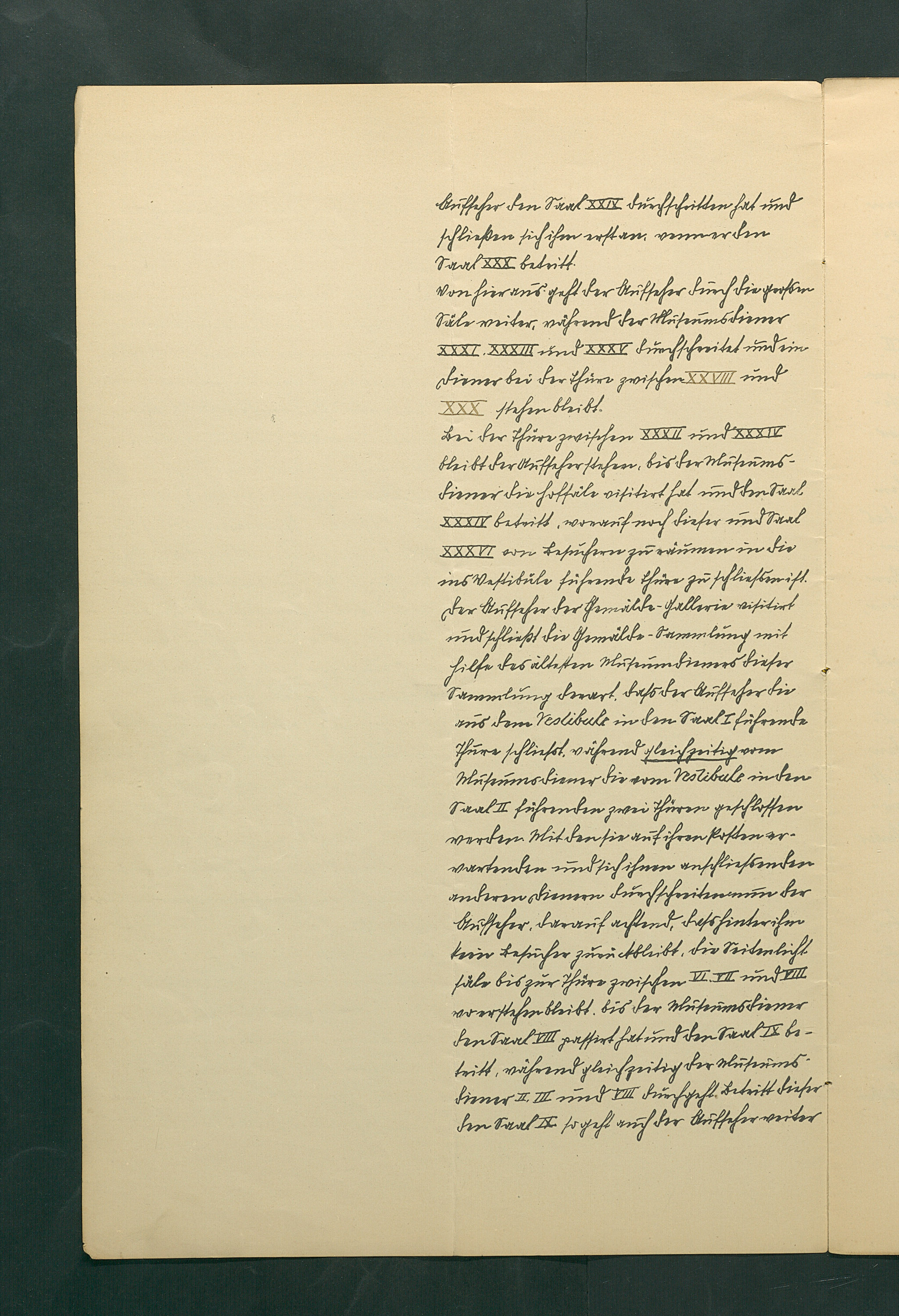 handschriftliche Dienstordnung für Museumsaufseher
