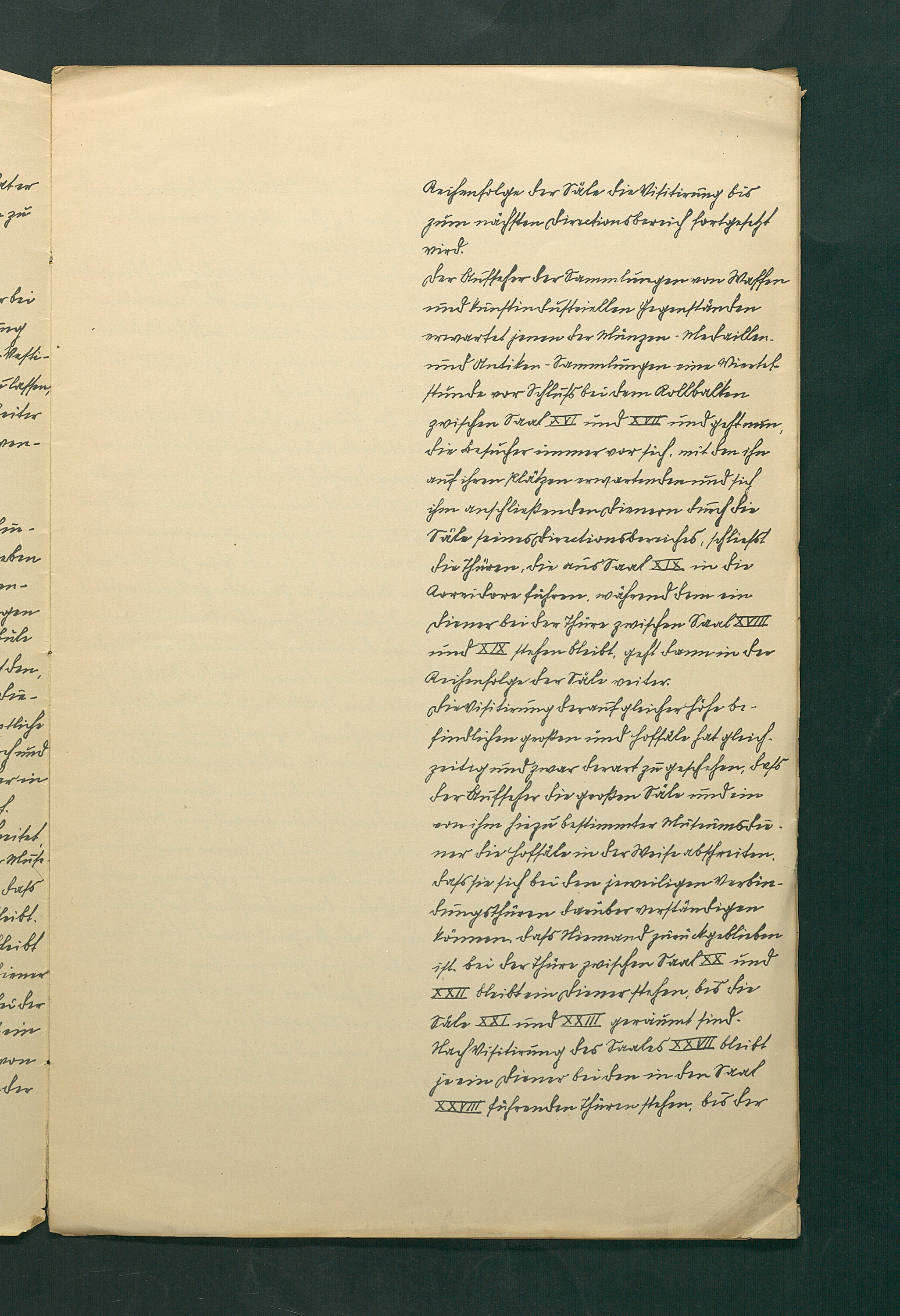 handschriftliche Dienstordnung für Museumsaufseher