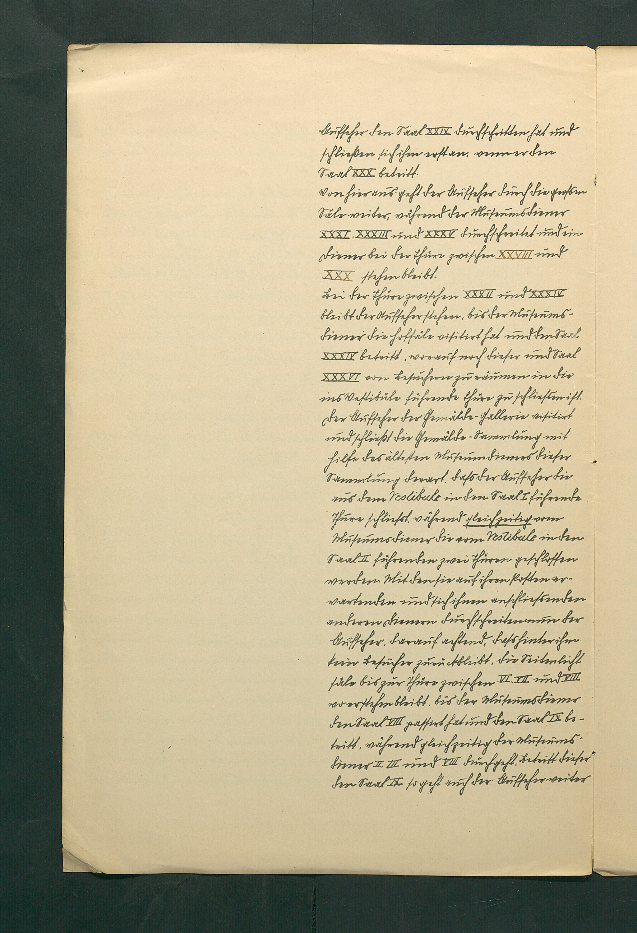 handschriftliche Dienstordnung für Museumsaufseher