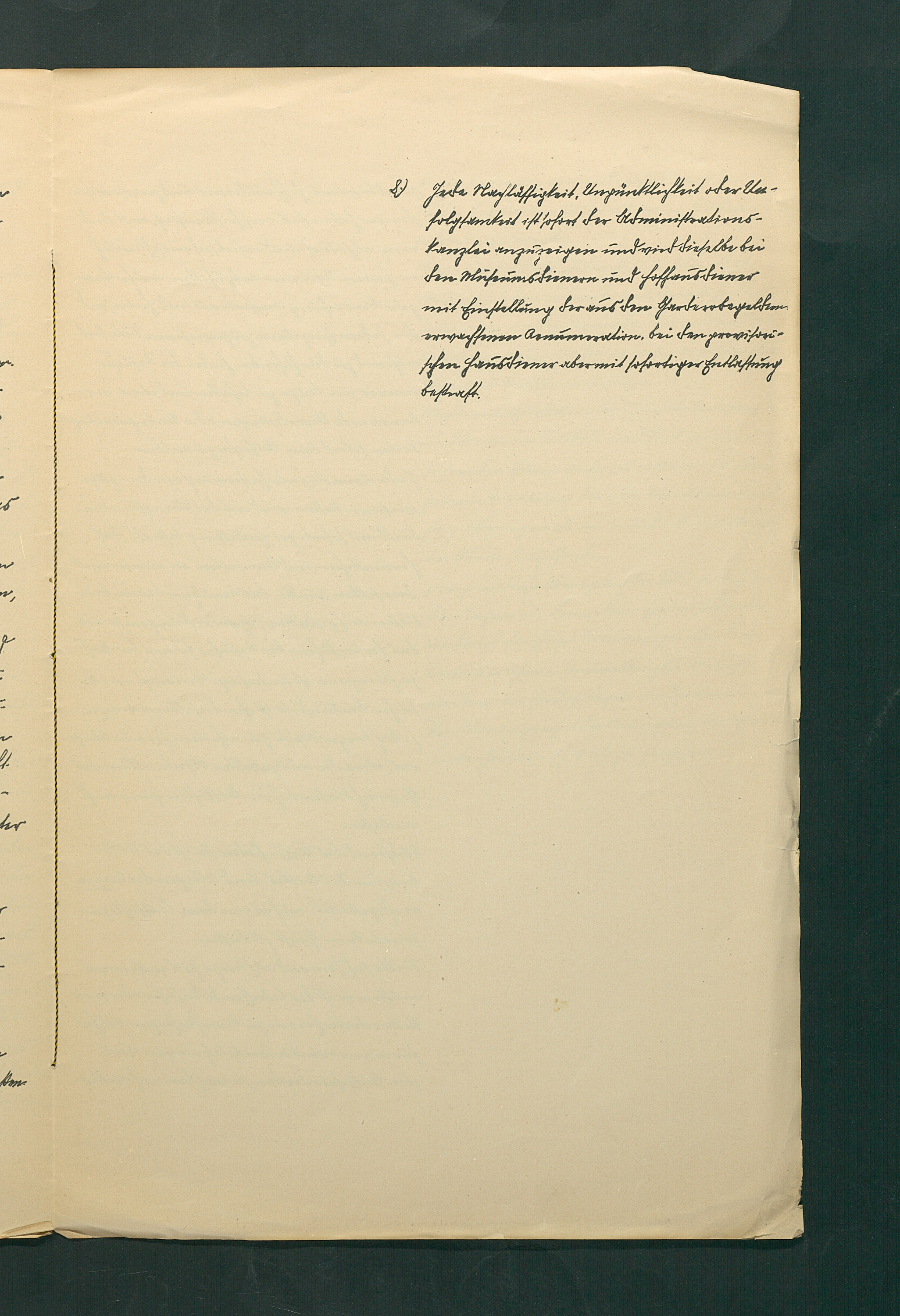 handschriftliche Dienstordnung für Museumsaufseher