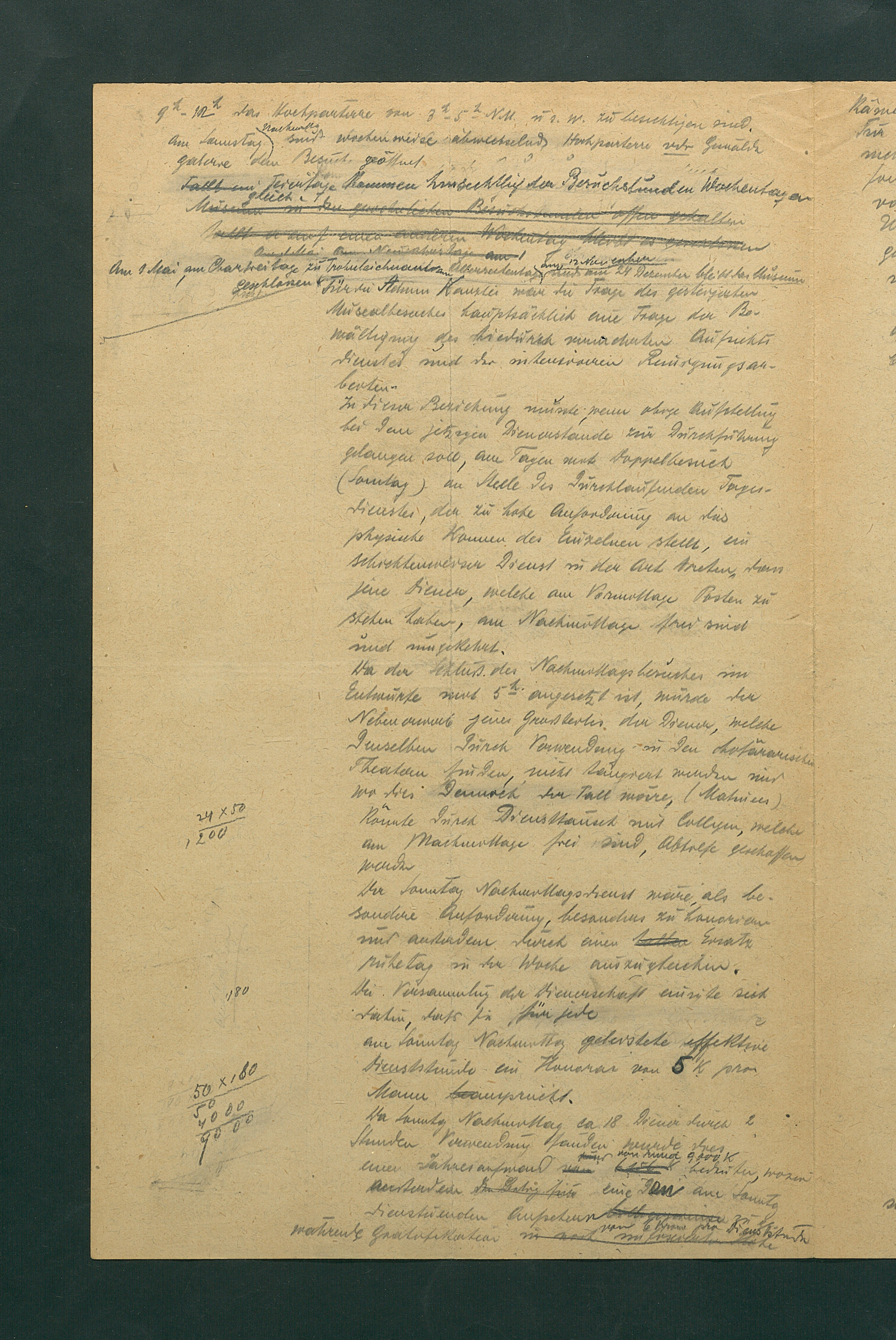 Besuchsordnung des Kunsthistorischen Museums für den Sommer 1919