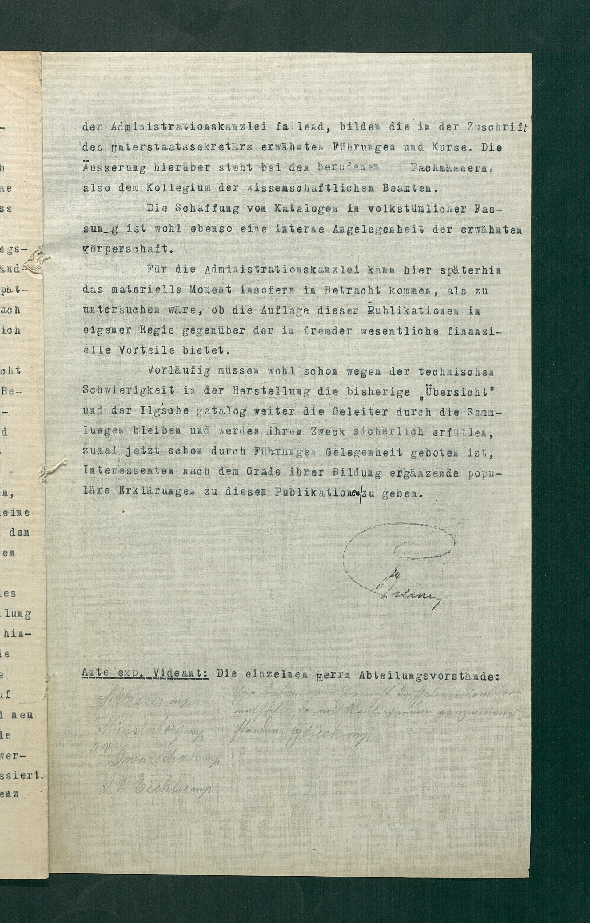 Besuchsordnung des Kunsthistorischen Museums für den Sommer 1919
