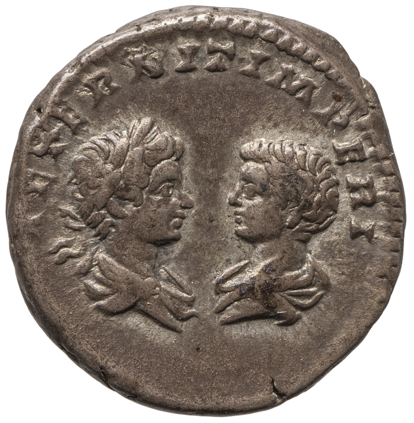 Iulia Domna mit Antoninus III. (Caracalla) und Geta (Caesar)