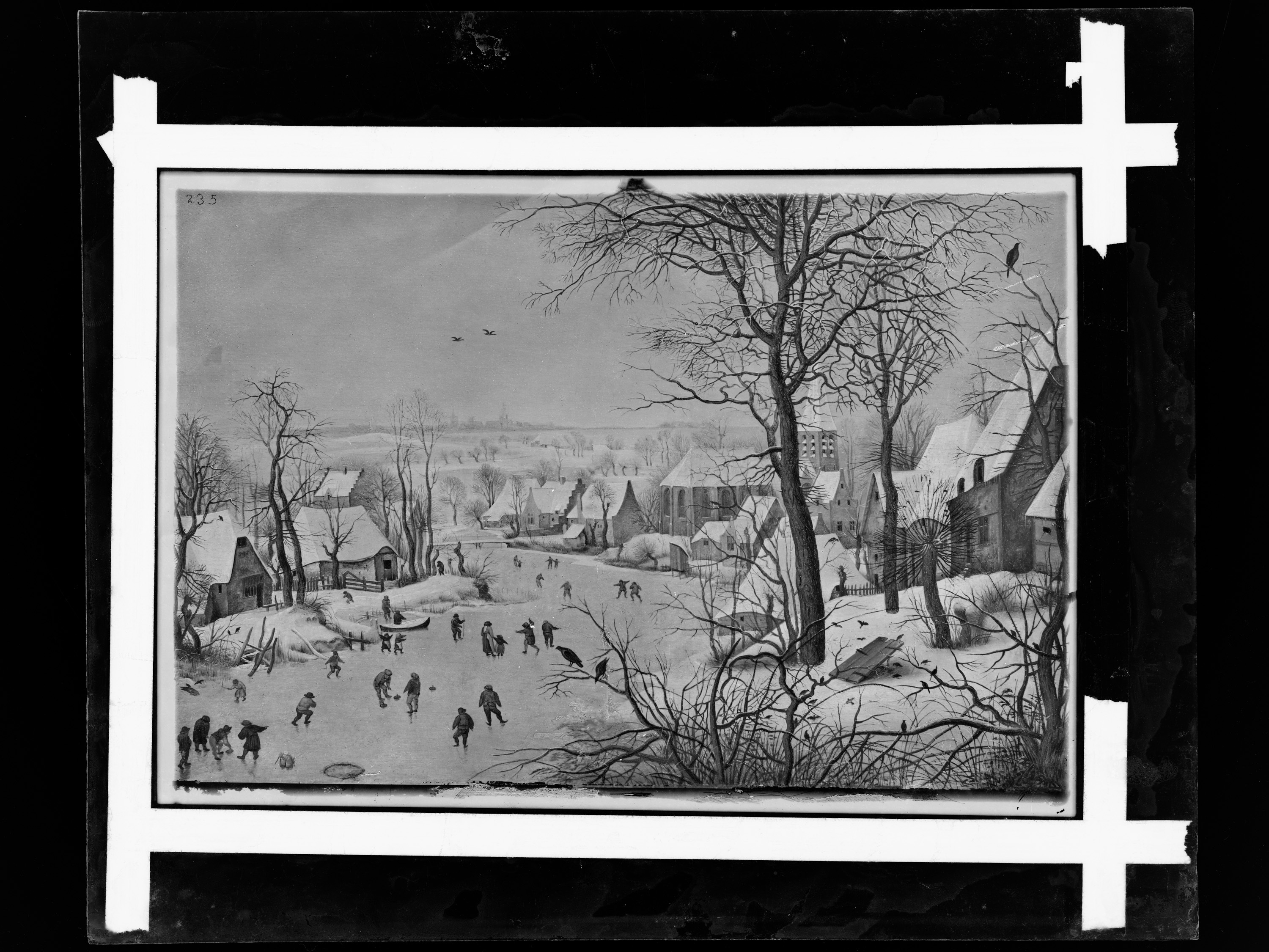 Winterlandschaft mit Vogelfalle