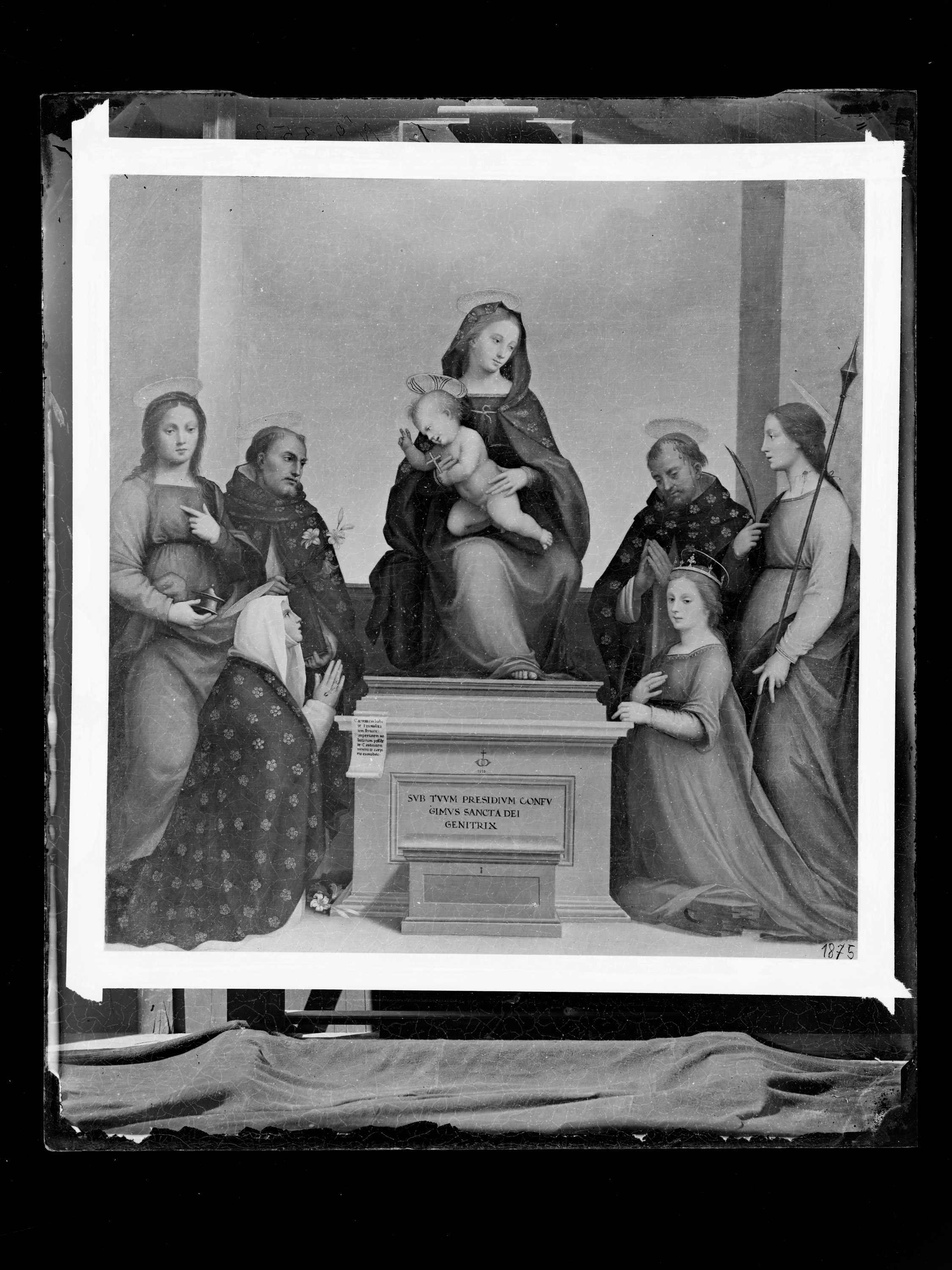 Maria mit Kind und den Hll. Katharina von Siena, Katharina von Alexandrien, Maria Magdalena, Dominikus, Petrus Martyr und einer Märtyrerin
