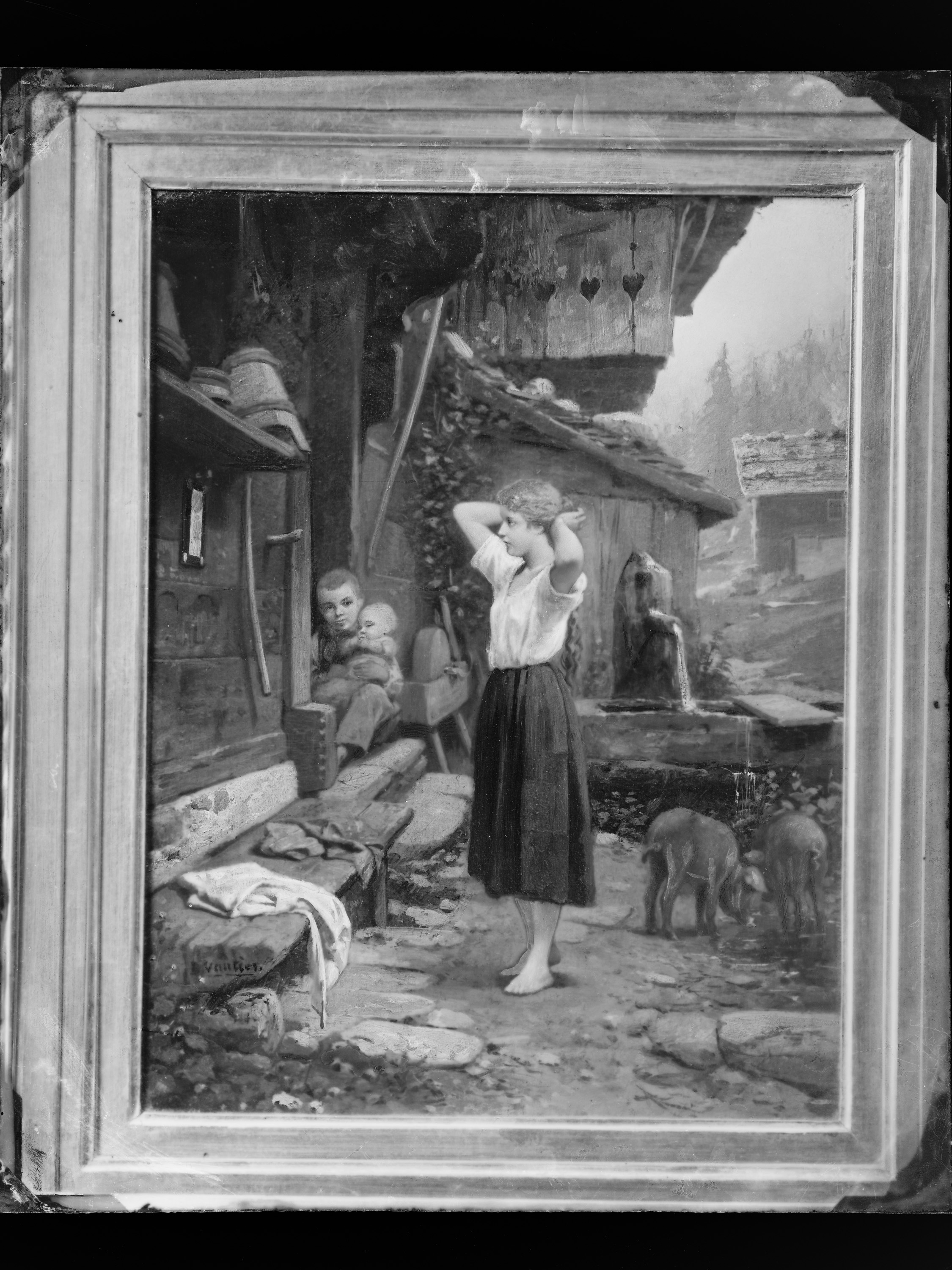 Ländliche Toilette