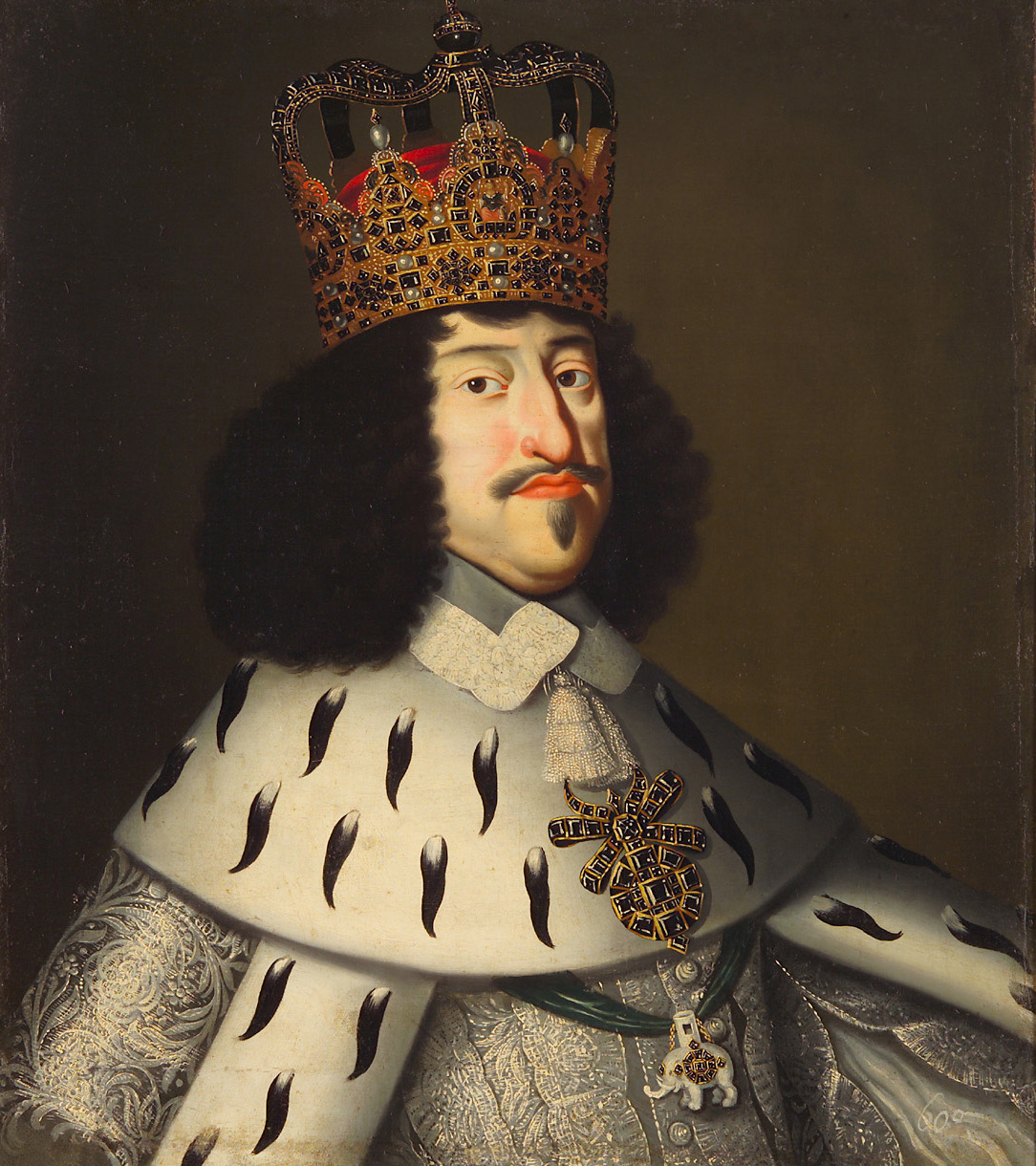 König Friedrich III. (1609-1670) von Dänemark und Norwegen im Krönungsgewand, Brustbild