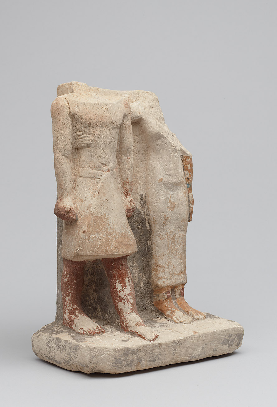 Kopflose Zweiergruppe des Schepses-ptah und seiner Frau Ni-si-redi