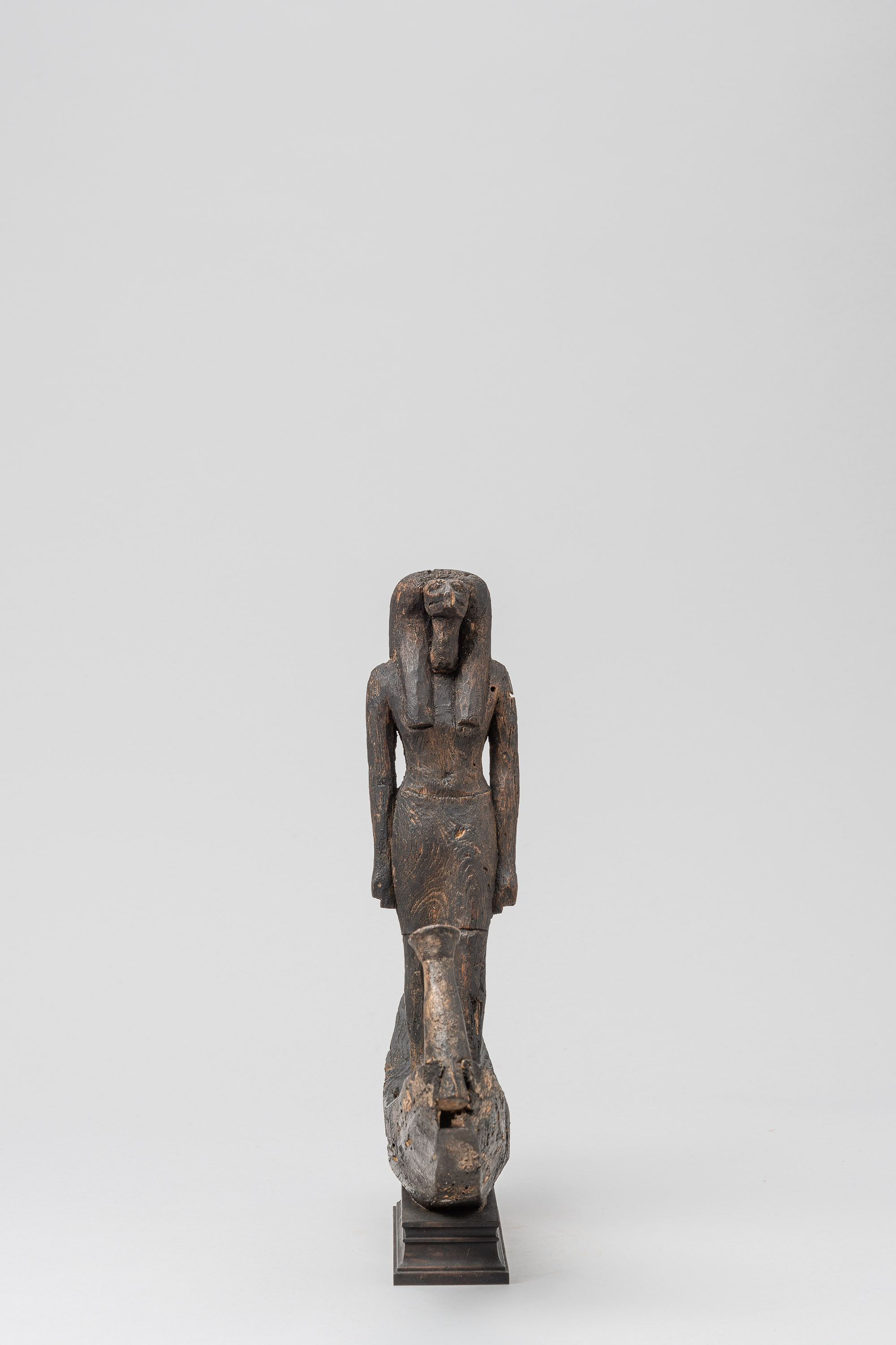 Figur des ibisköpfigen Gottes Thot, in einer Barke stehend