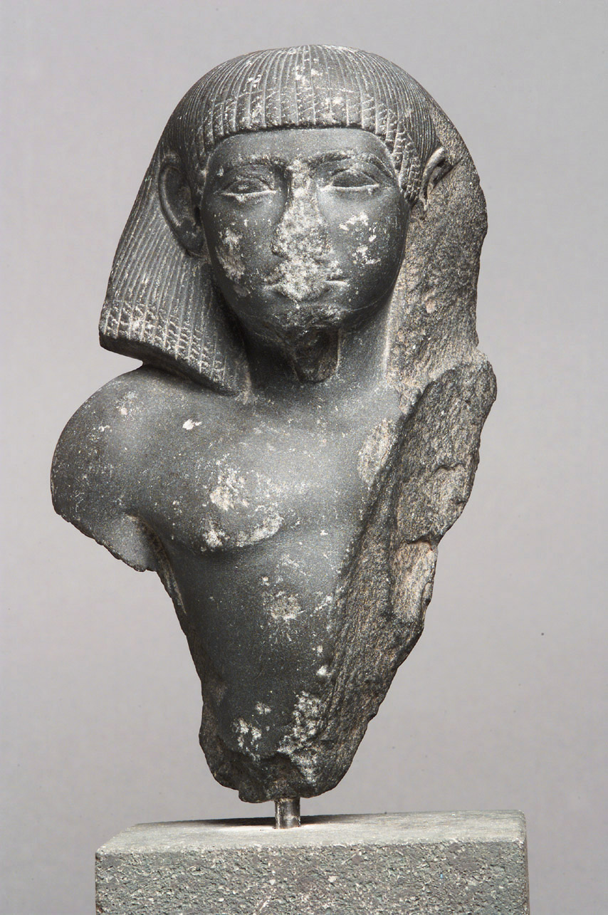 Fragmentierte Büste der Statuette eines Mannes