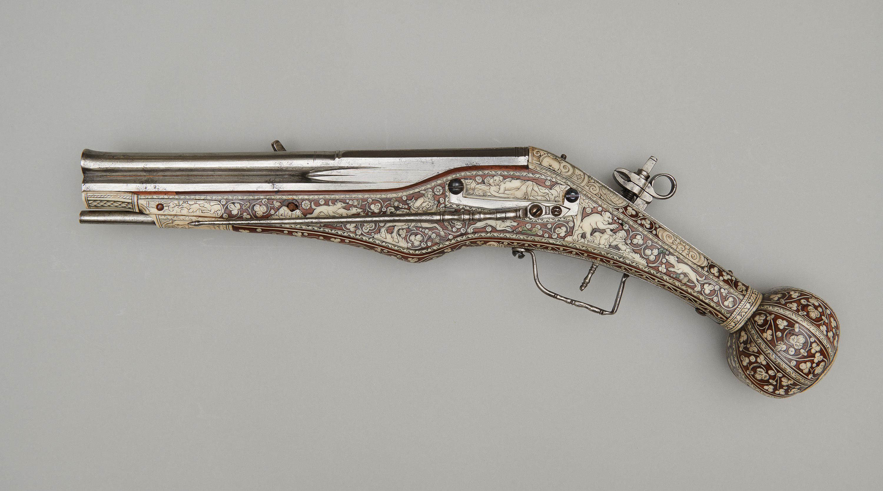 Doppelpistole mit zwei Radschlössern (Faustrohr)