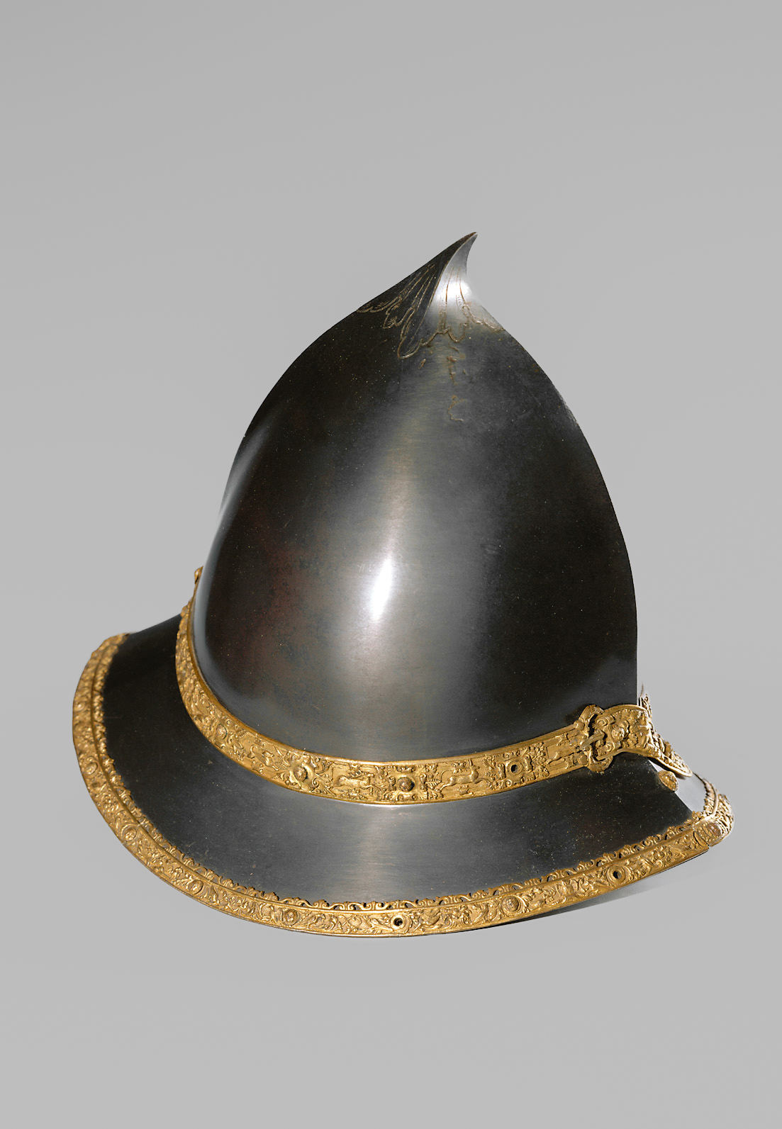 Capacete der blau-goldenen Garnitur