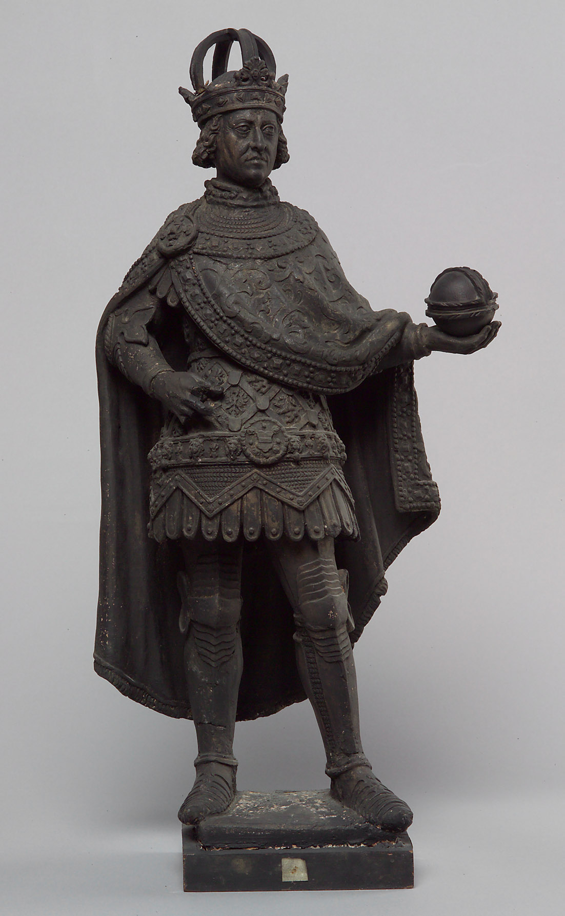 König Albrecht I. von Habsburg, Statue, Statuette, Terracotta
