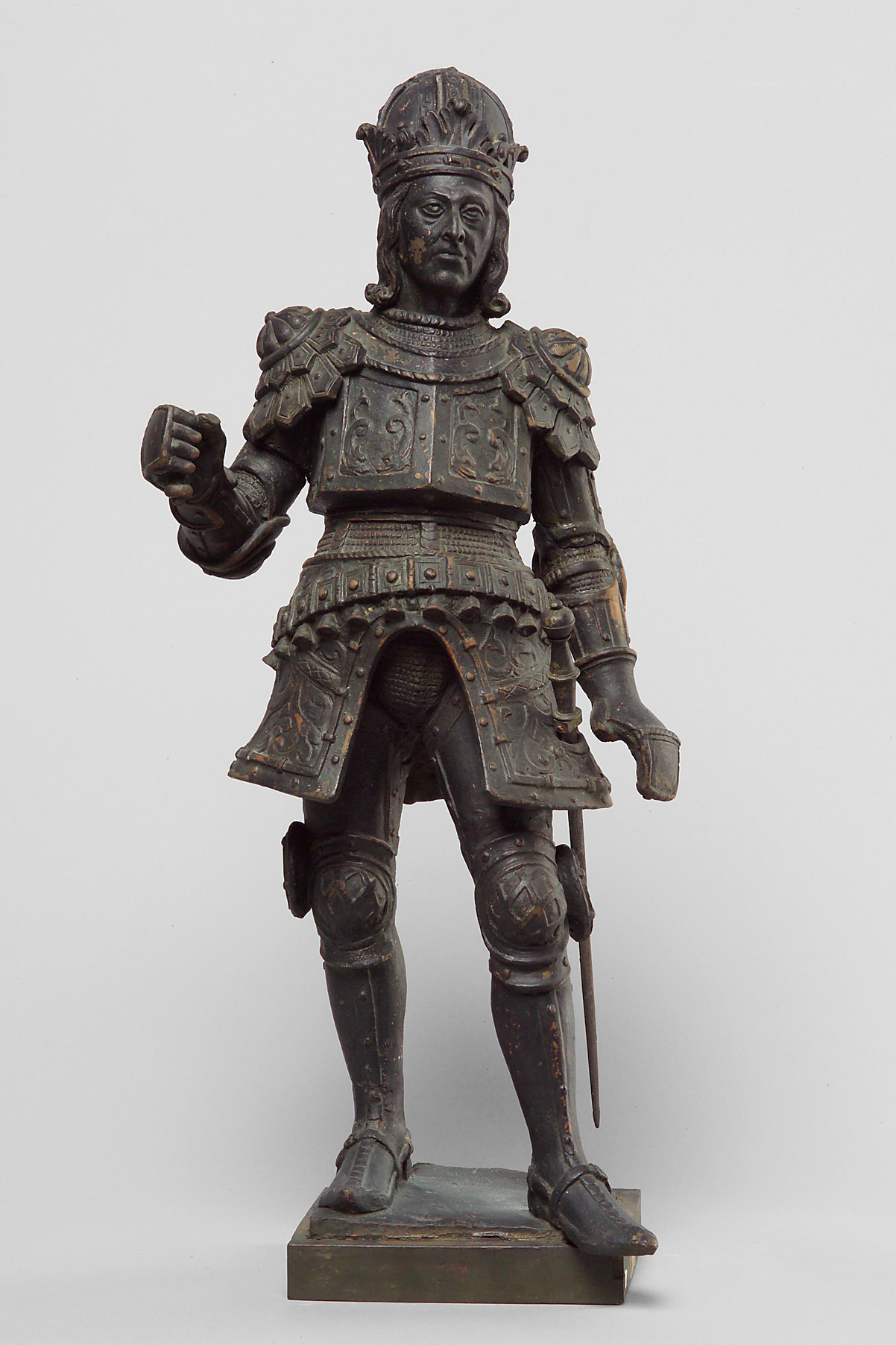 König Rudolf I. von Habsburg, Statue, Statuette, Terracotta