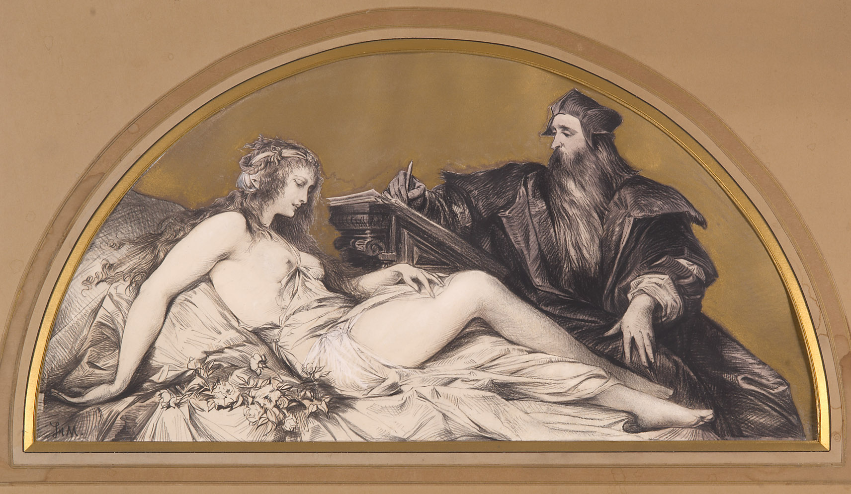 Leonardo da Vinci mit weiblichem Modell