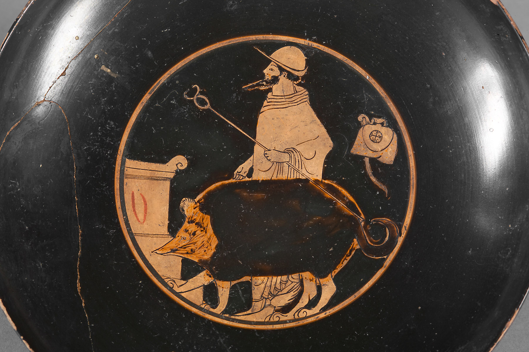 Hermes beim Opfer