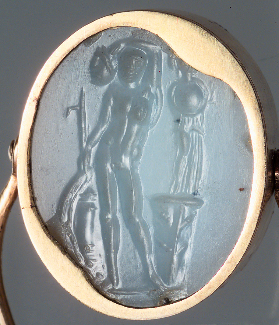 Perseus hält das Gorgoneion