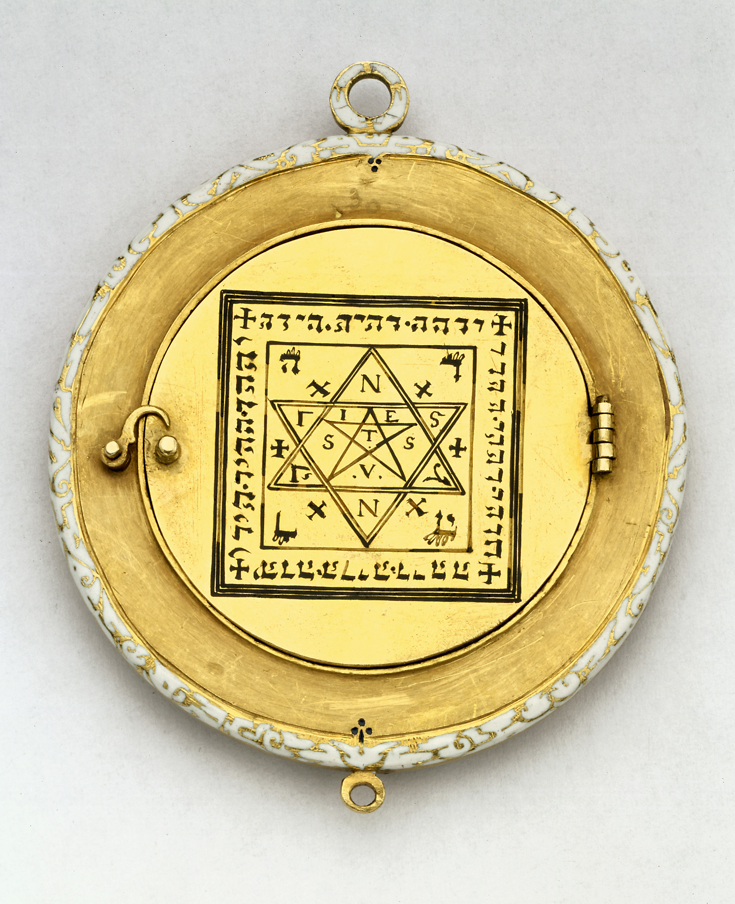 Amulett in Form eines Choshen (Brustplatte d. jüdischen Hohepriesters)