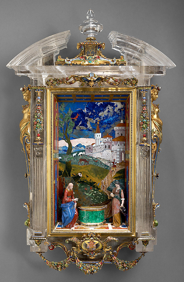 Hausaltärchen mit Christus und der Samariterin am Jakobsbrunnen