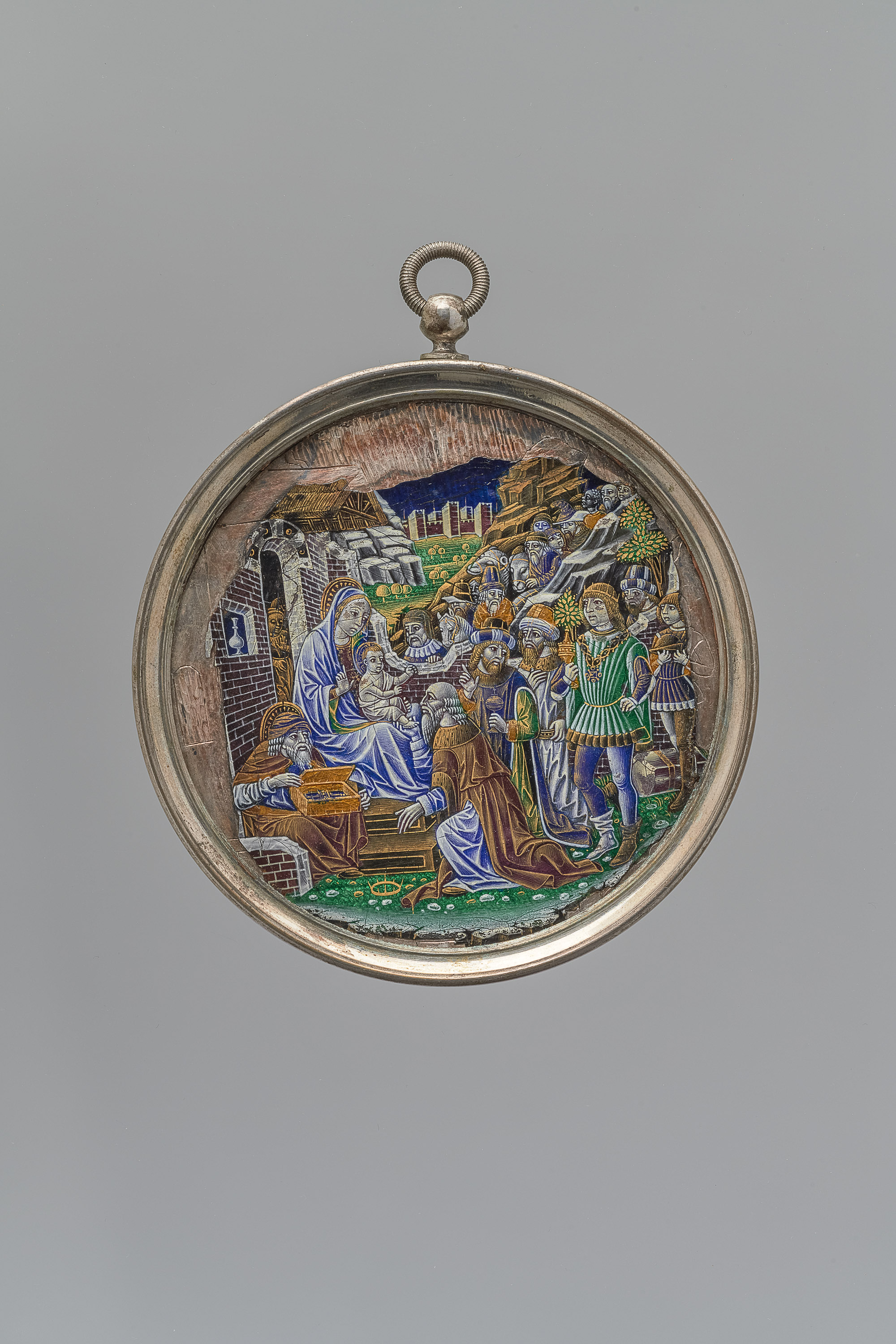Medaillon mit Geburt Christi und Epiphanie