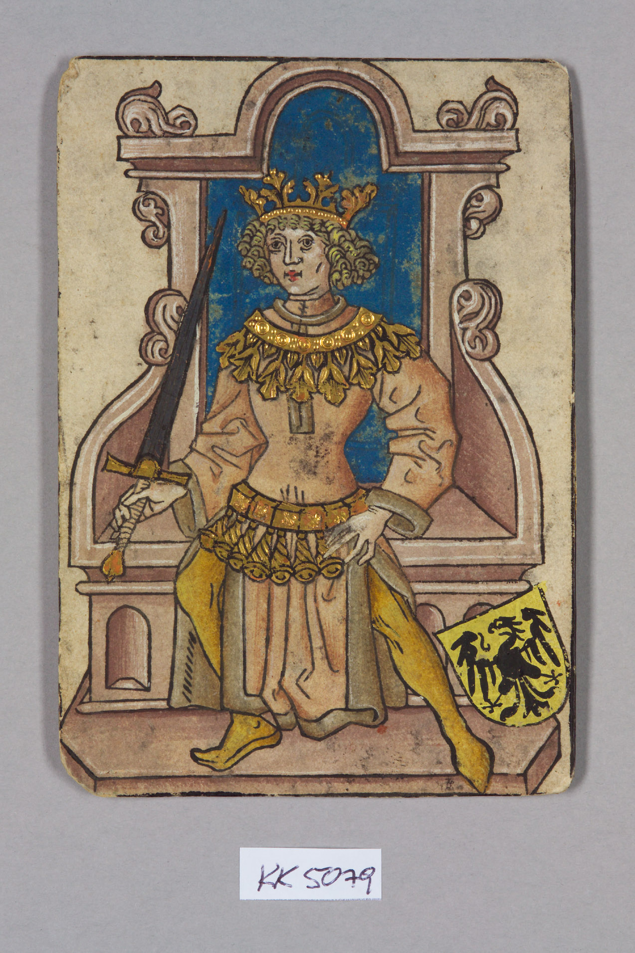 Spielkarte, Heiliges Römisches Reich, König, aus dem sog. Hofämterspiel