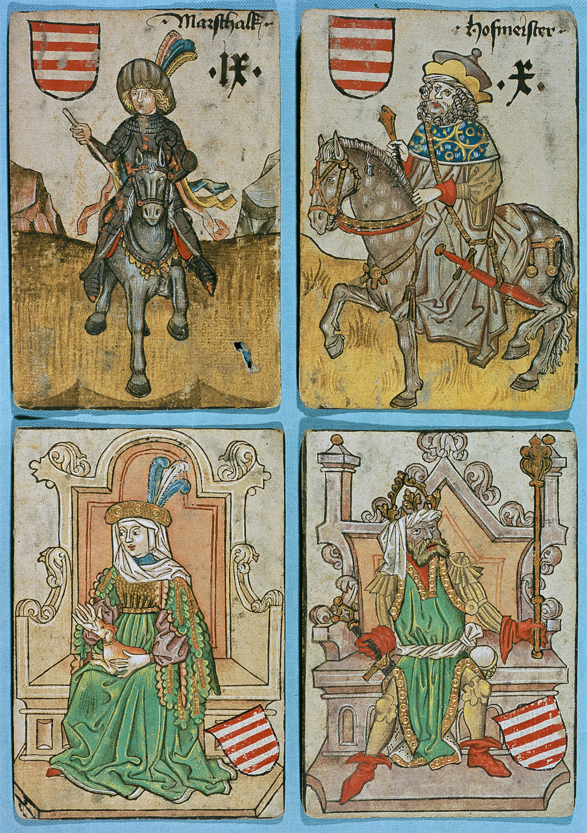 Spielkarte, Ungarn, Königin, aus dem sog. Hofämterspiel