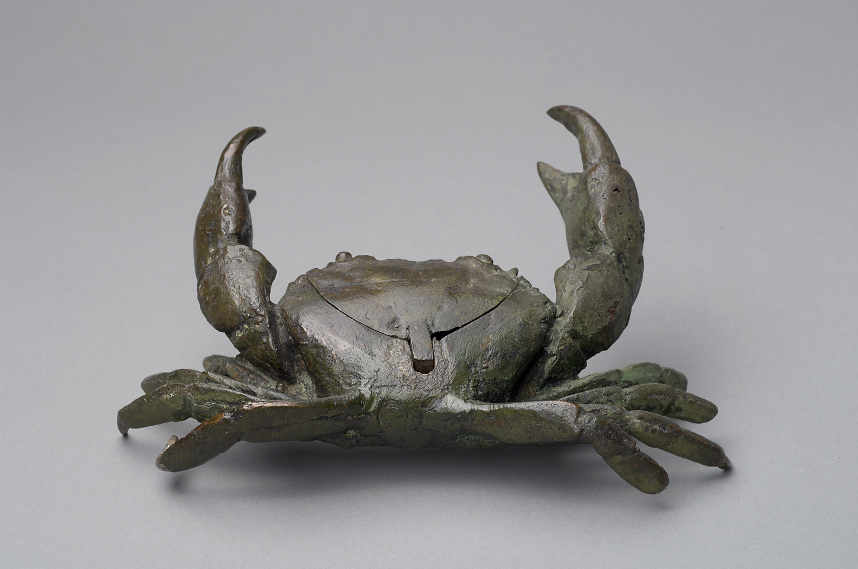 Statuette, Kleinbronze, Bronze, Taschenkrebs