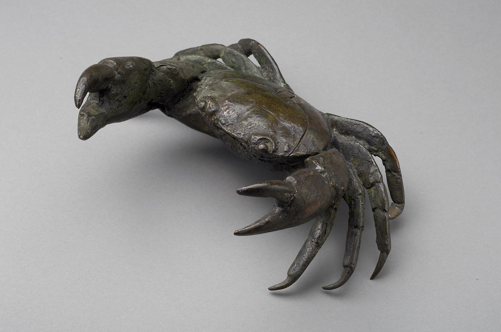 Statuette, Kleinbronze, Bronze, Taschenkrebs