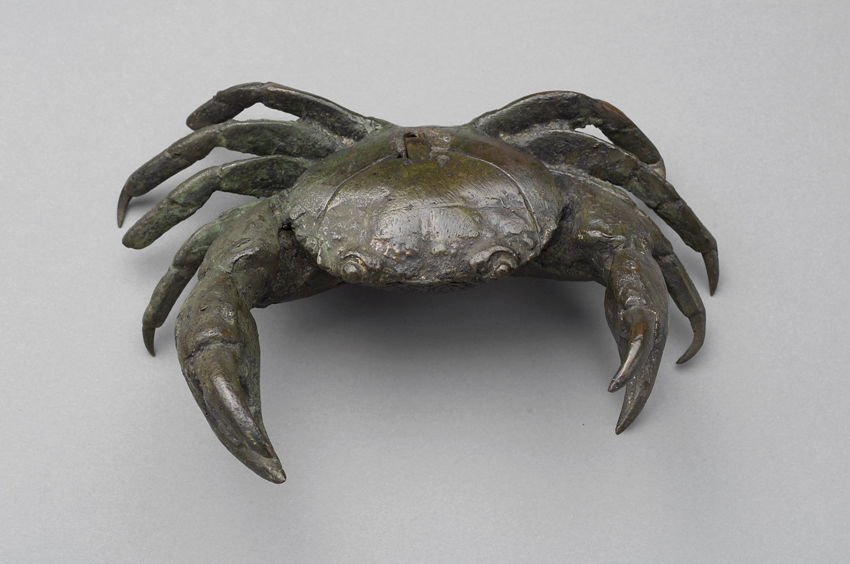 Statuette, Kleinbronze, Bronze, Taschenkrebs
