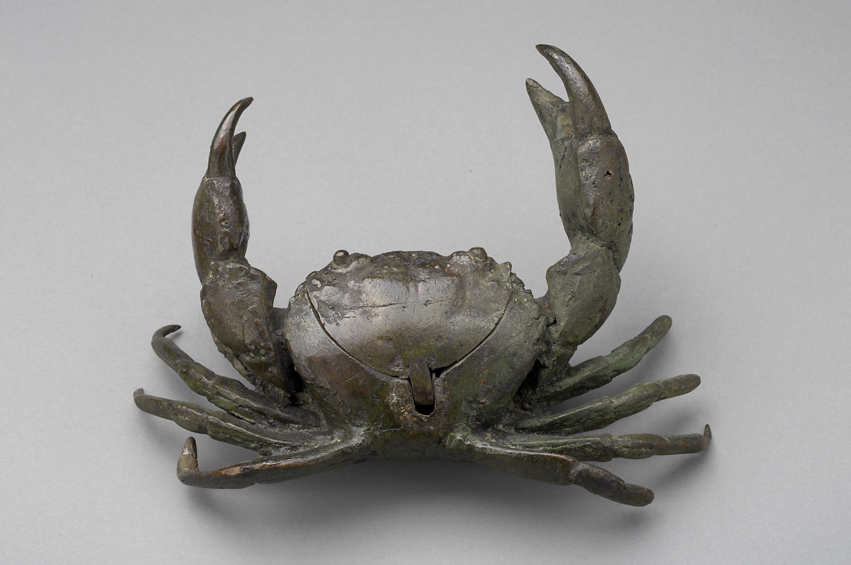Statuette, Kleinbronze, Bronze, Taschenkrebs