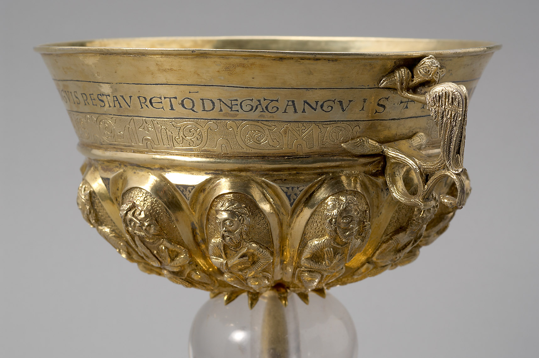 Kommunionkelch mit Patene und Saugröhrchen, sog. Kelch aus St. Peter