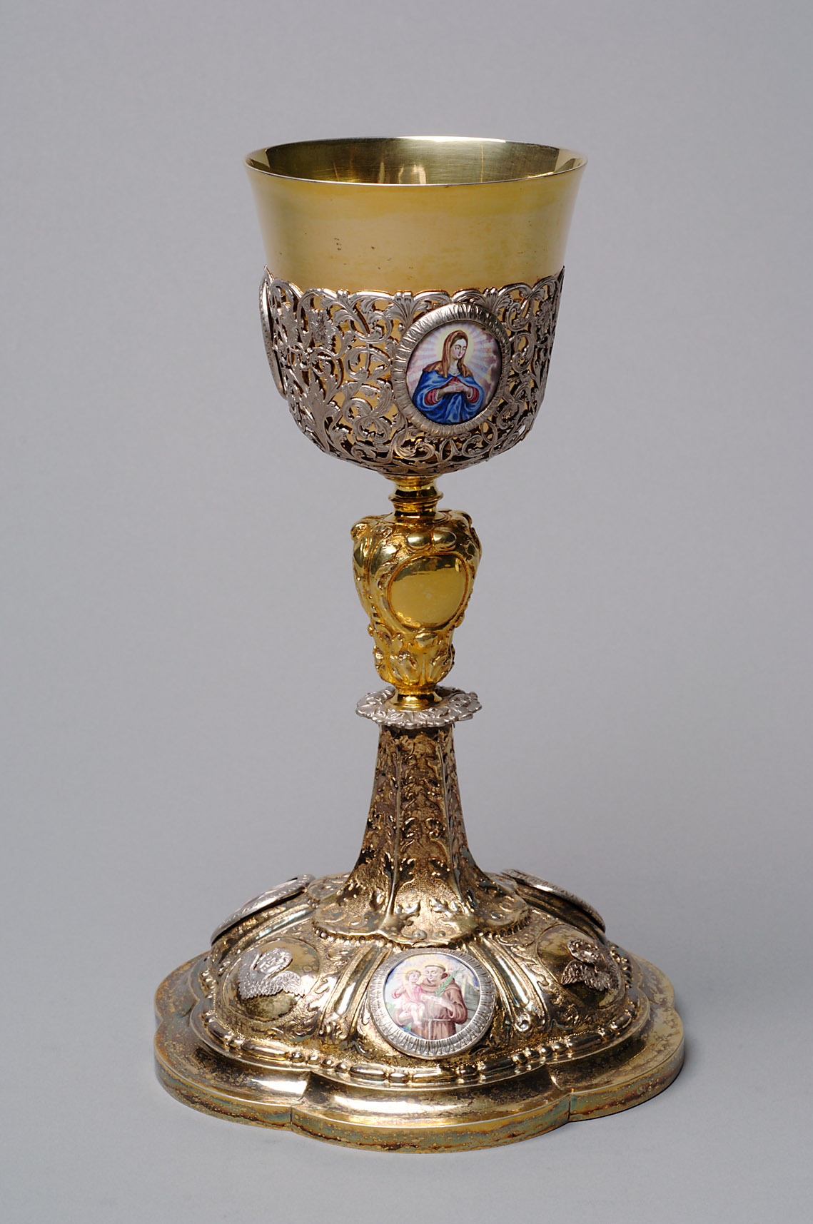 Messkelch mit dem Wappen Kaiser Karls VI., mit Patene