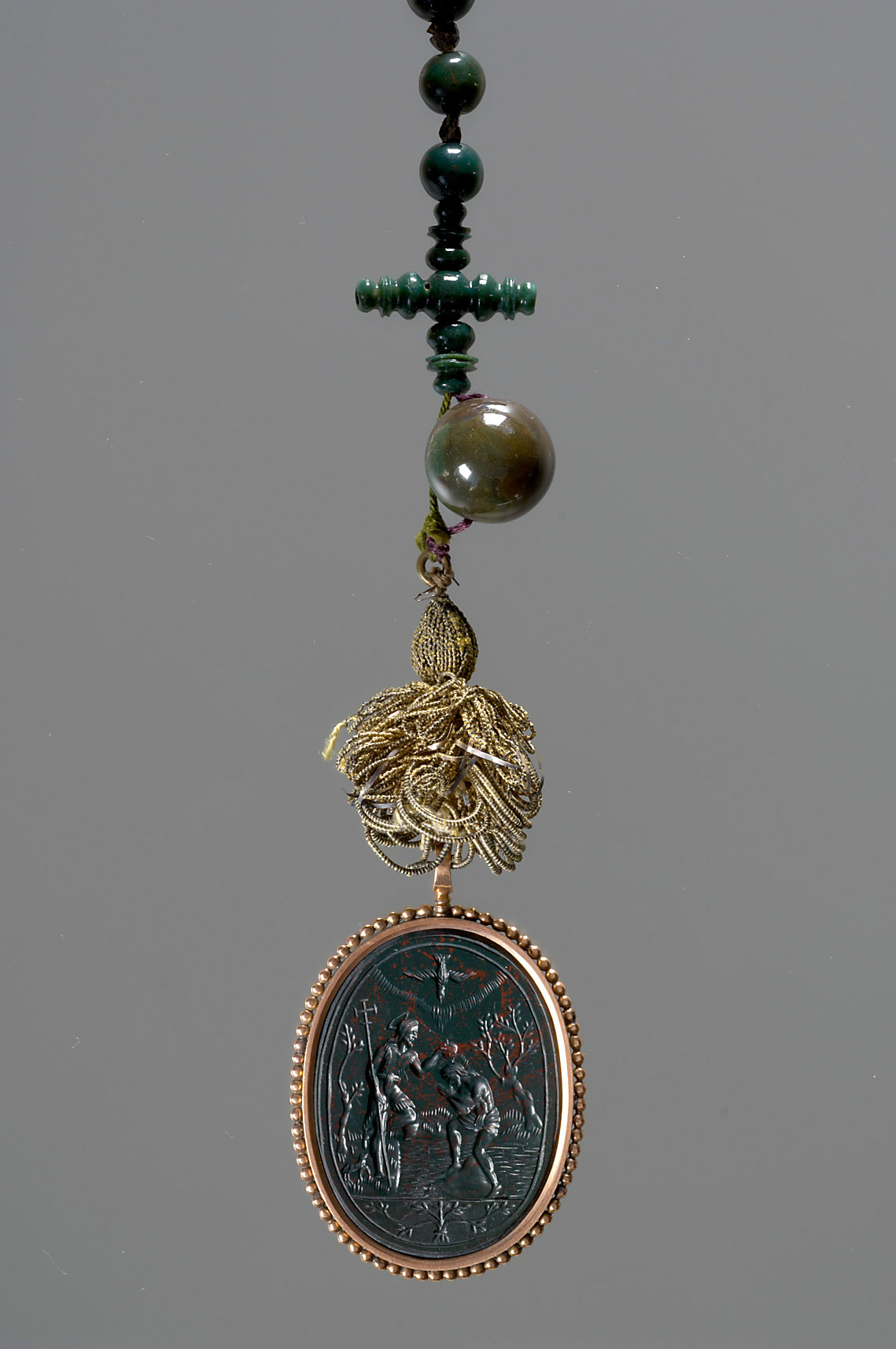 Rosenkranz mit Taufe Christi und Gottesmutter Maria mit Kind
