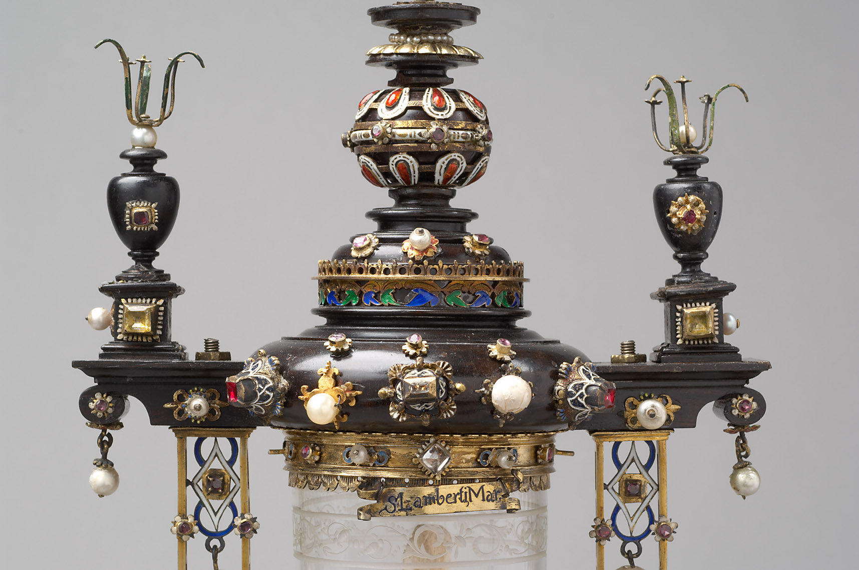 Ostensorium mit einem Stück des Spottrohres Christ