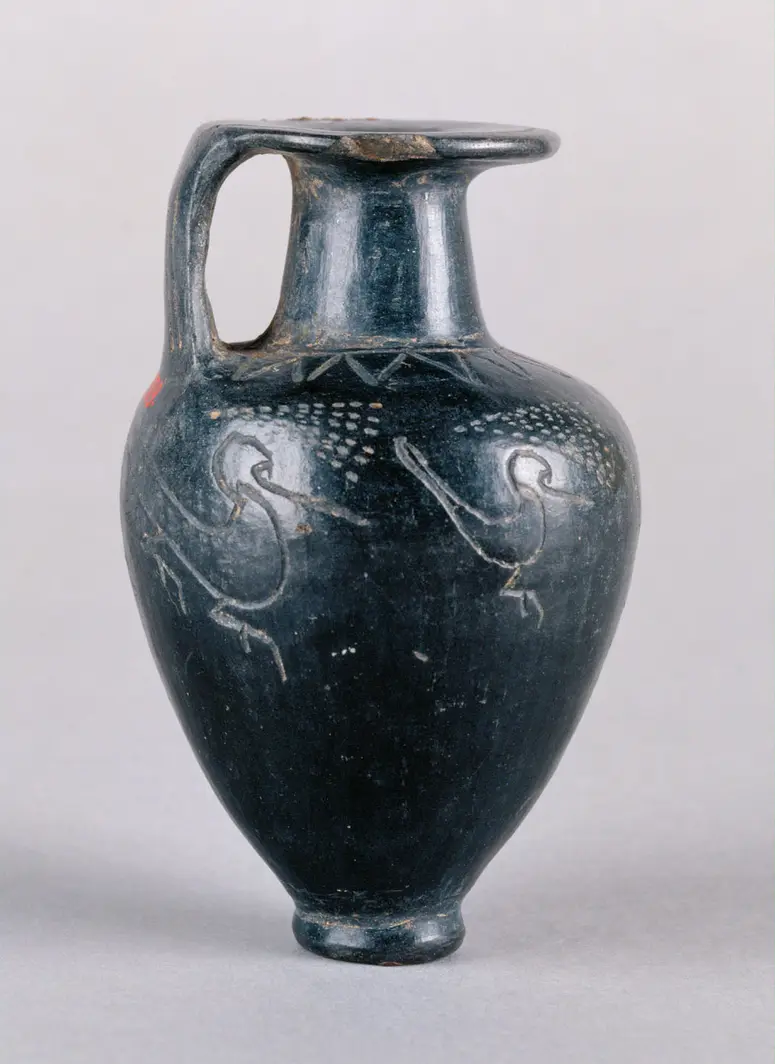 Fächerornament und Vögel