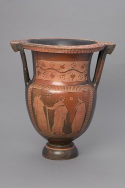 Jüngling, Mänade und Dionysos